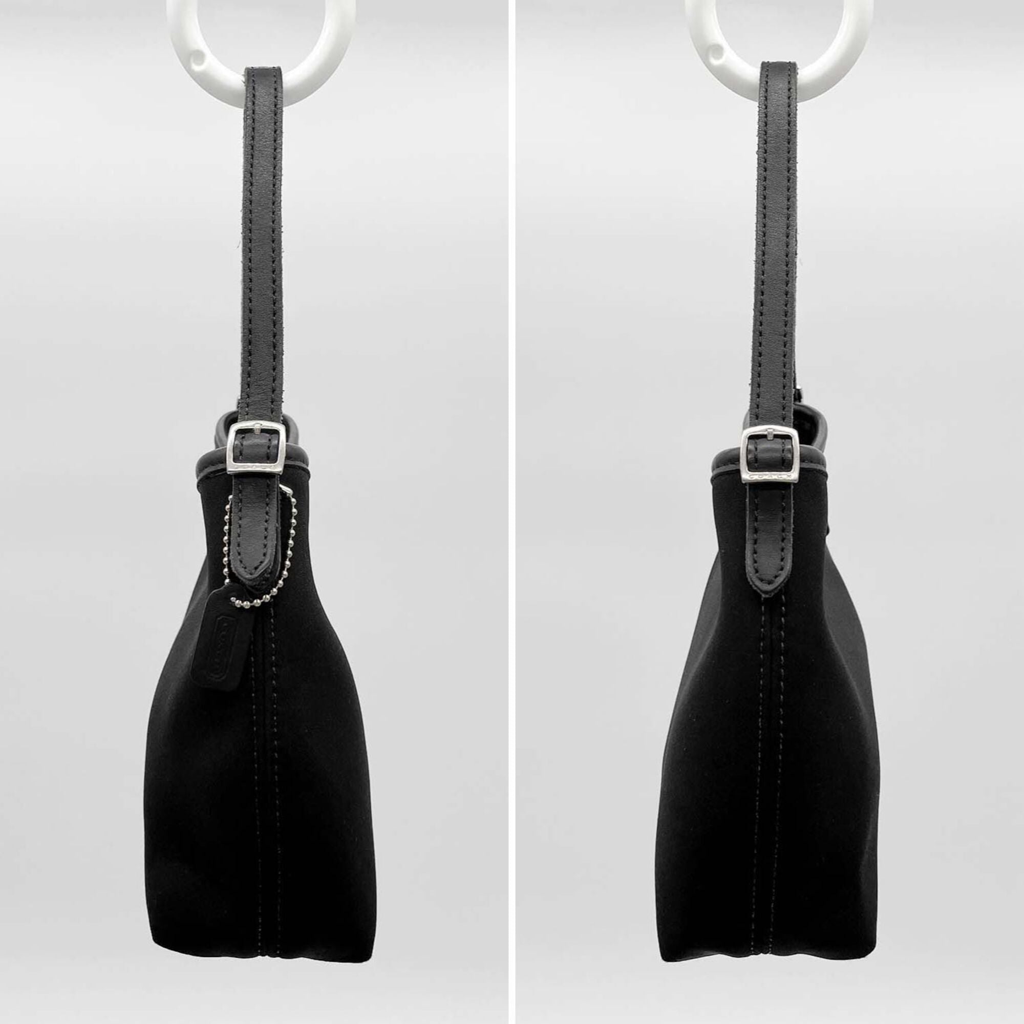 Coach Black Nylon Leather Handbag Pouch (Pre-Owned)