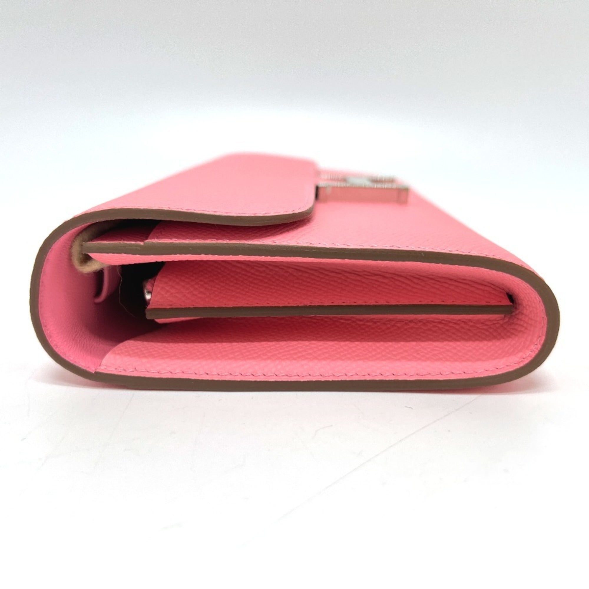 Hermes Pink Rose Confetti Epsom Leather Chain/Shoulder Wallet (Pre-Owned)