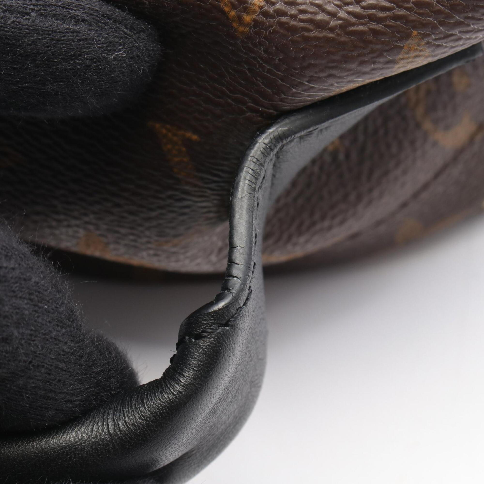 Louis Vuitton Black Brown Monogram Monogram Leather Backpack (Pre-Owned)