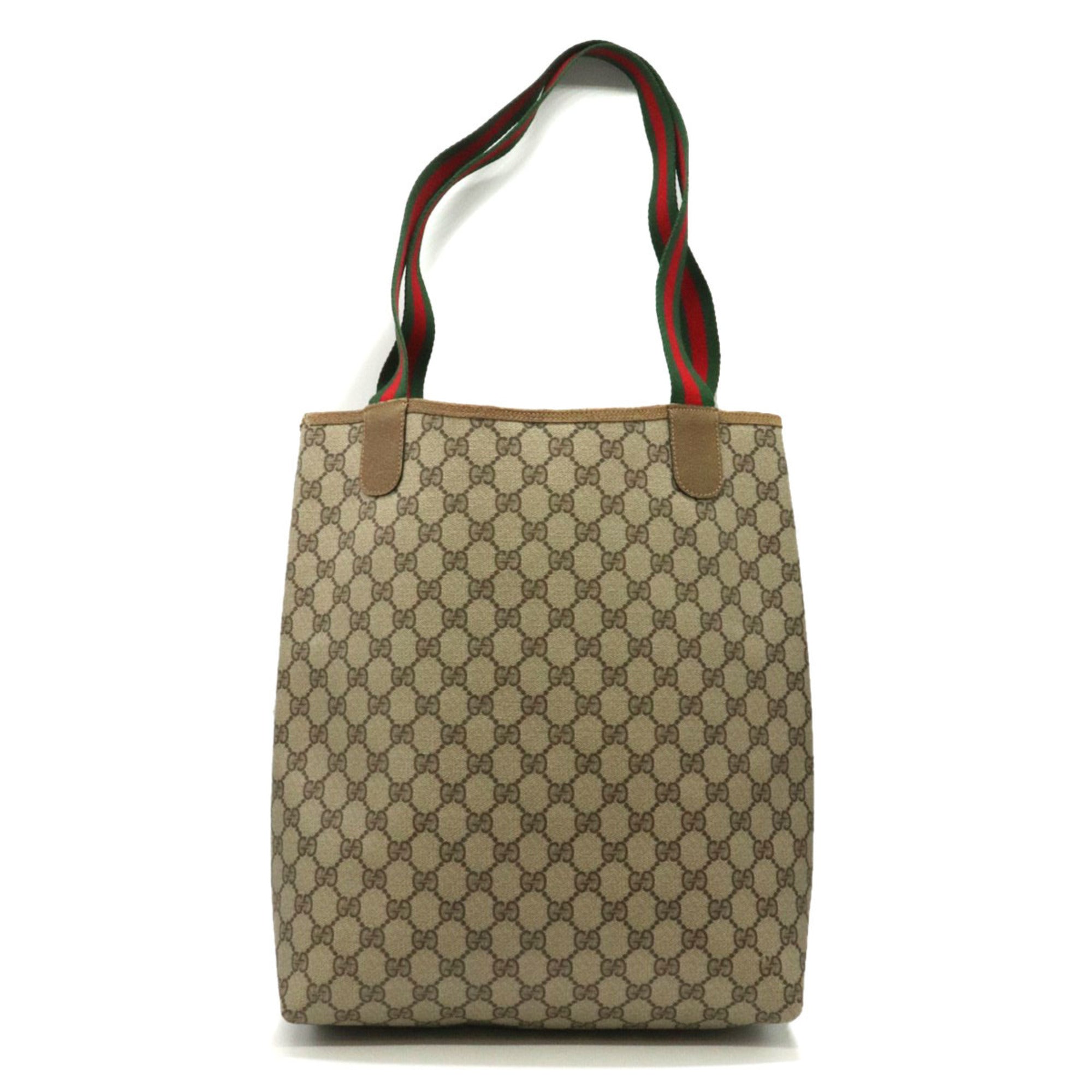 Gucci Beige Gg Supreme Shoulder Bag Tote Bag (Pre-Owned)