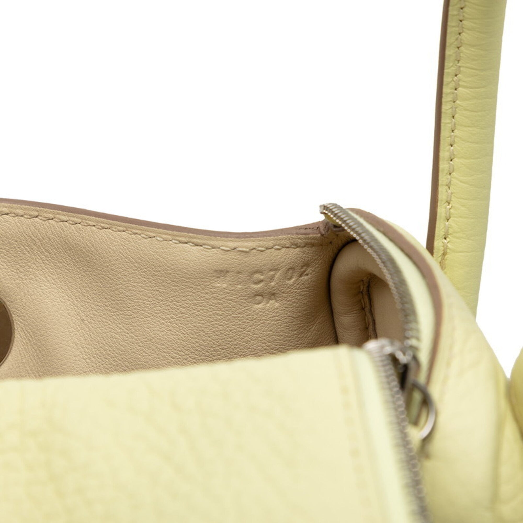 Hermes Lindy Yellow Taurillon Clemence Leather Handbag Shoulder Bag (Pre-Owned)
