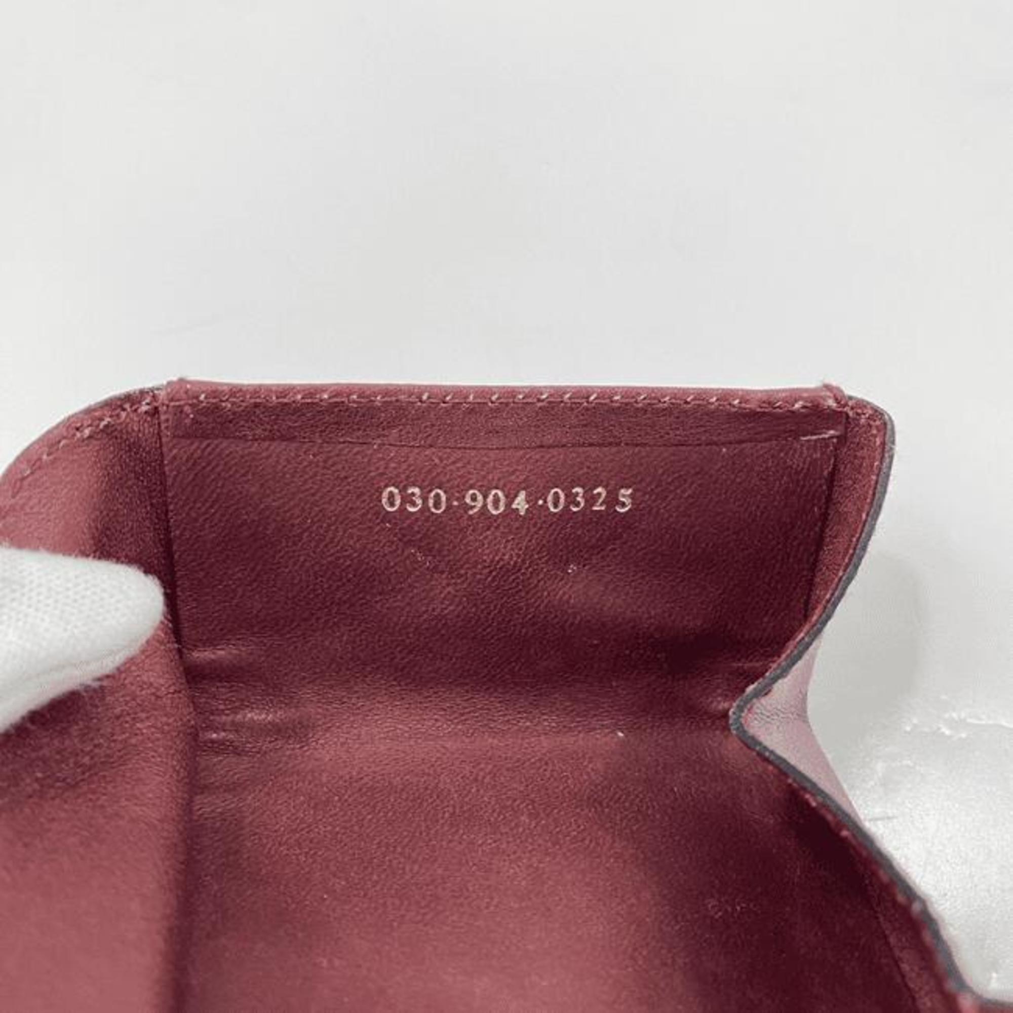 Gucci Bordeaux Leather Coin Purse/Coin Case (Pre-Owned)
