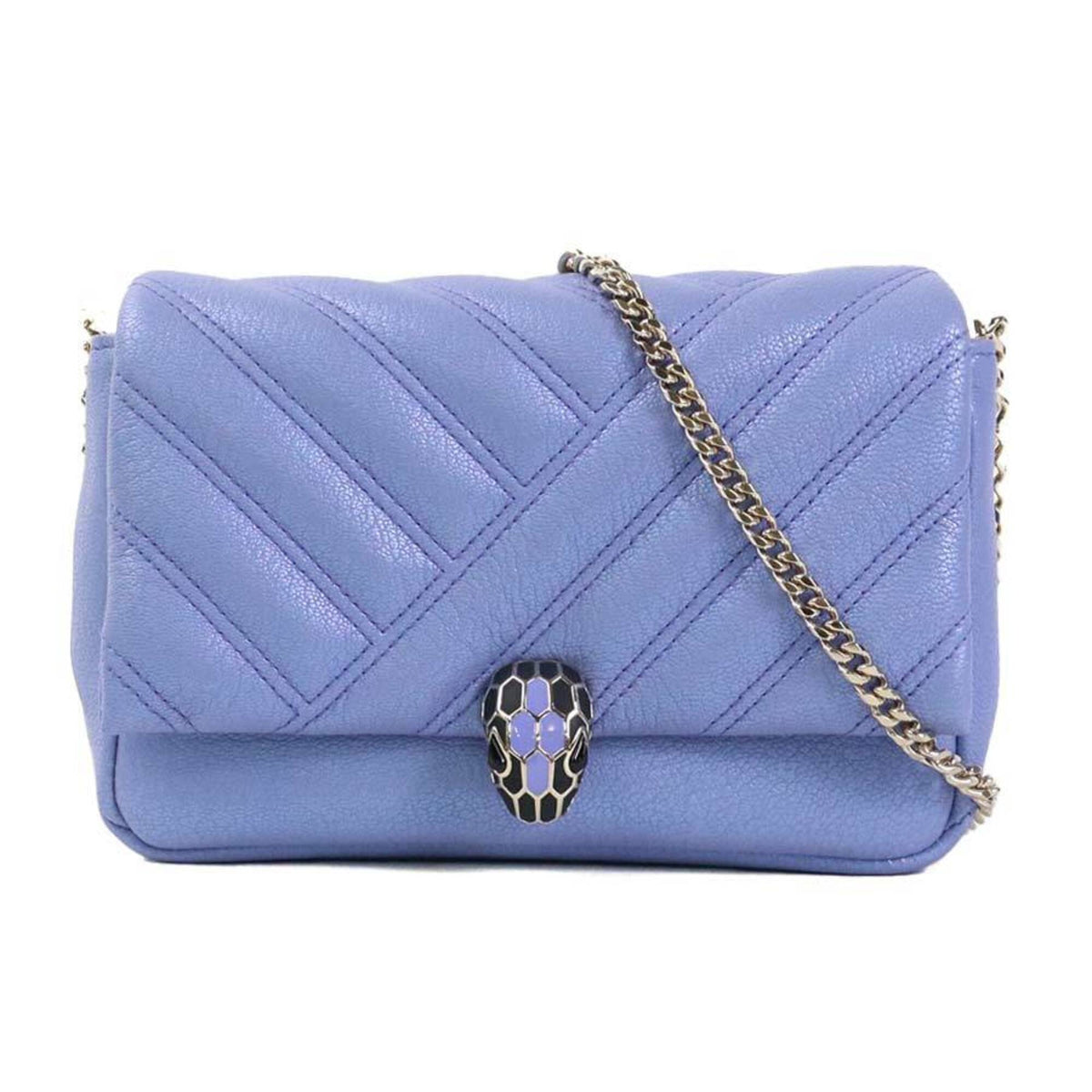 Bvlgari Metallic Purple Leather Shoulder Bag (Pre-Owned)
