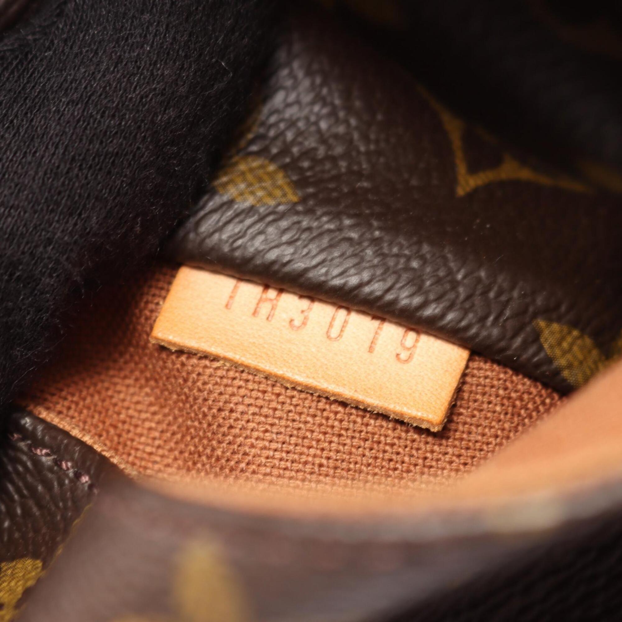 Louis Vuitton Brown Pvc Coated Canvas Leather Handbag Tote Bag (Pre-Owned)