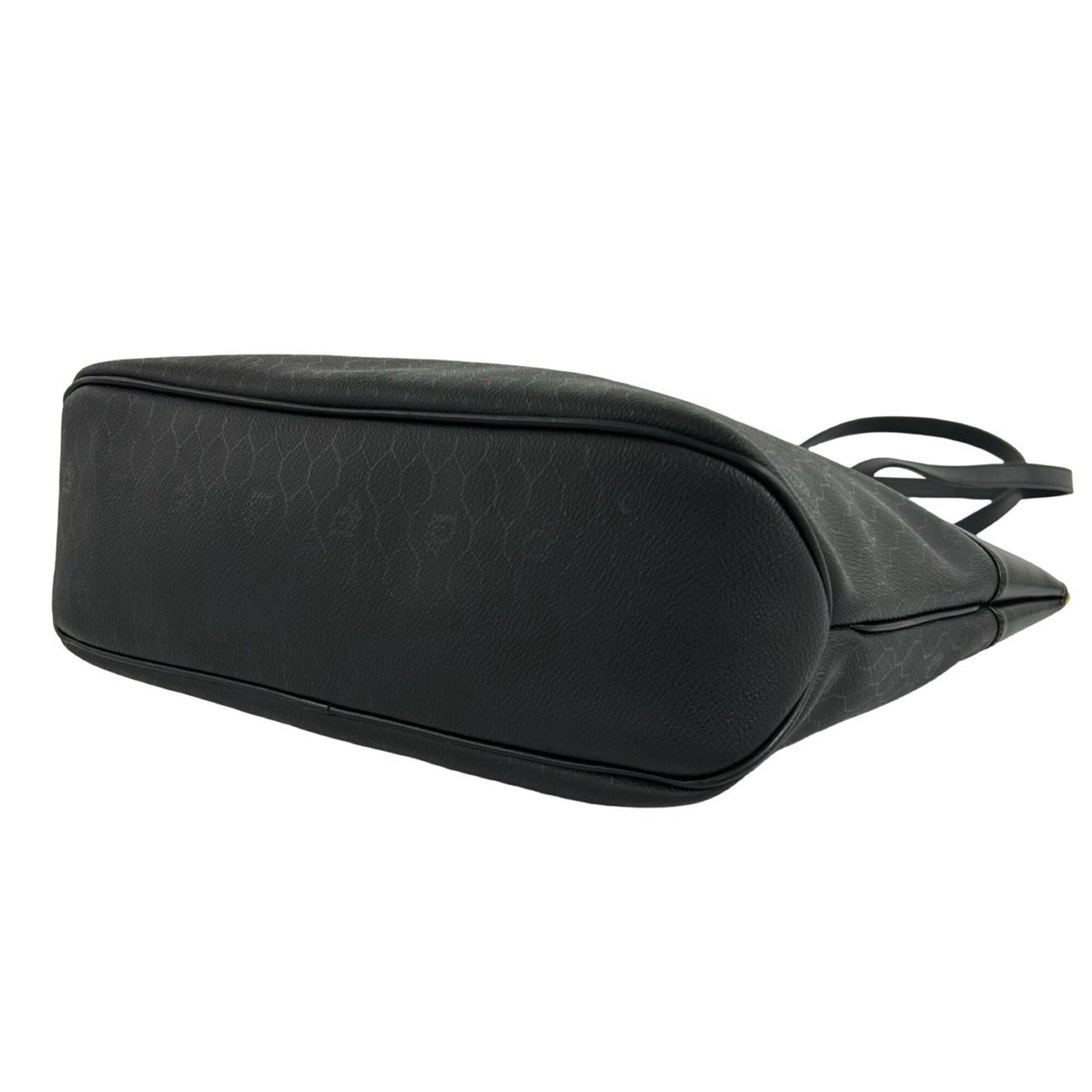 Christian Dior Black Leather Pvc Shoulder Bag Tote Bag (Pre-Owned)