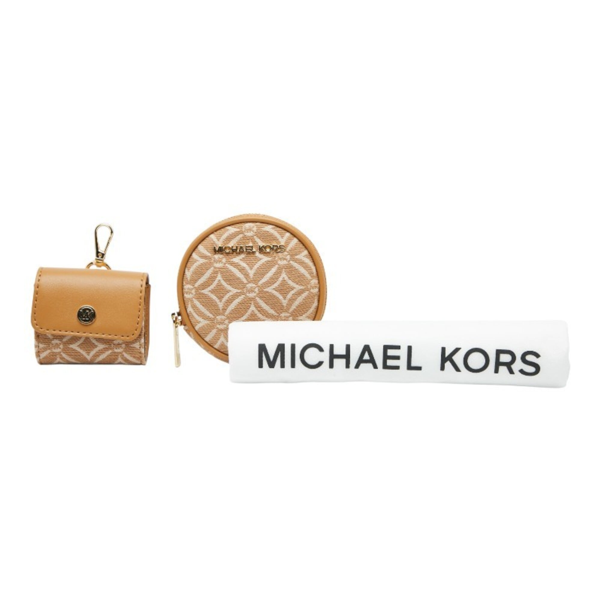 Michael Kors Brown Canvas Leather Pouch Shoulder Bag (Pre-Owned)