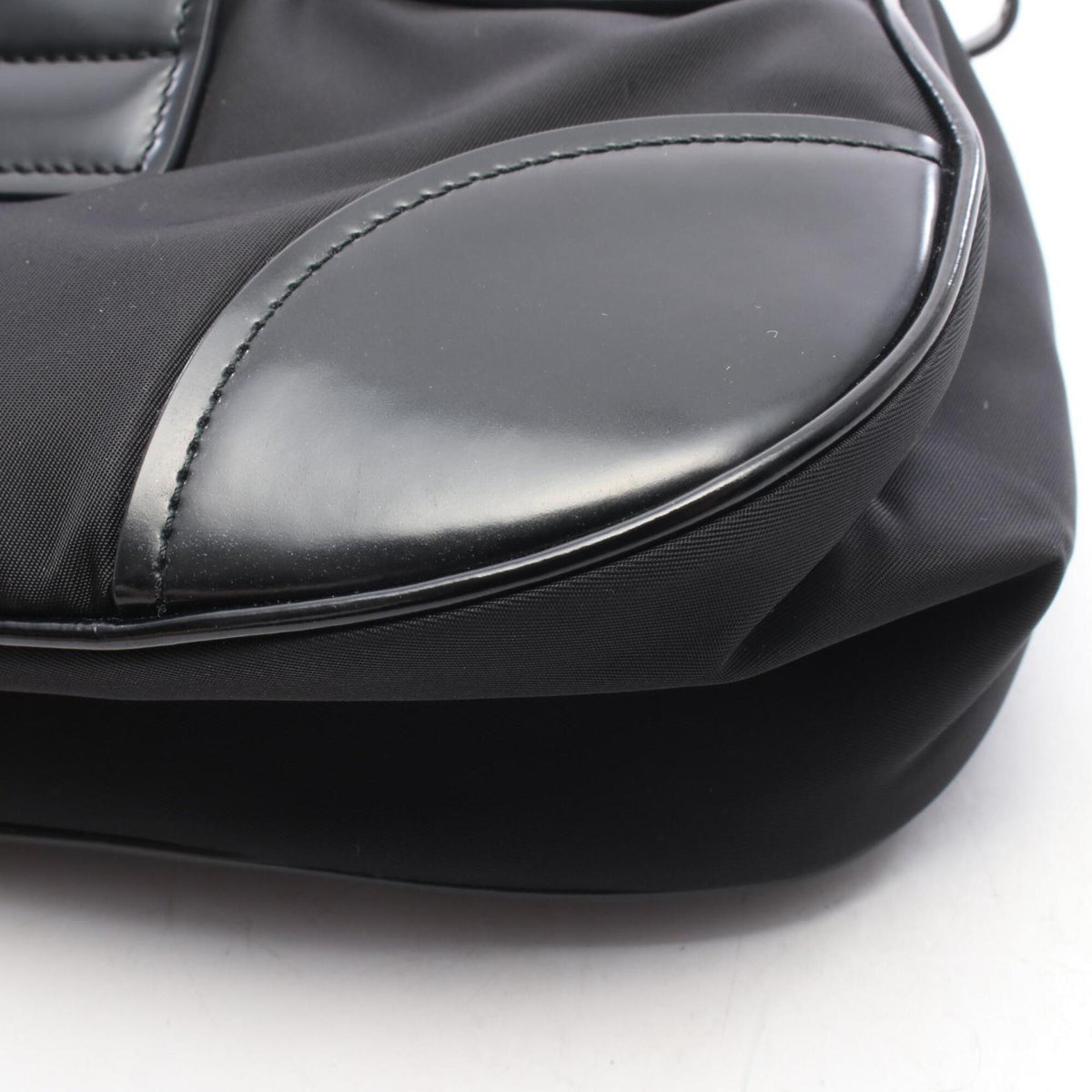 Prada Black Nylon Leather Handbag (Pre-Owned)