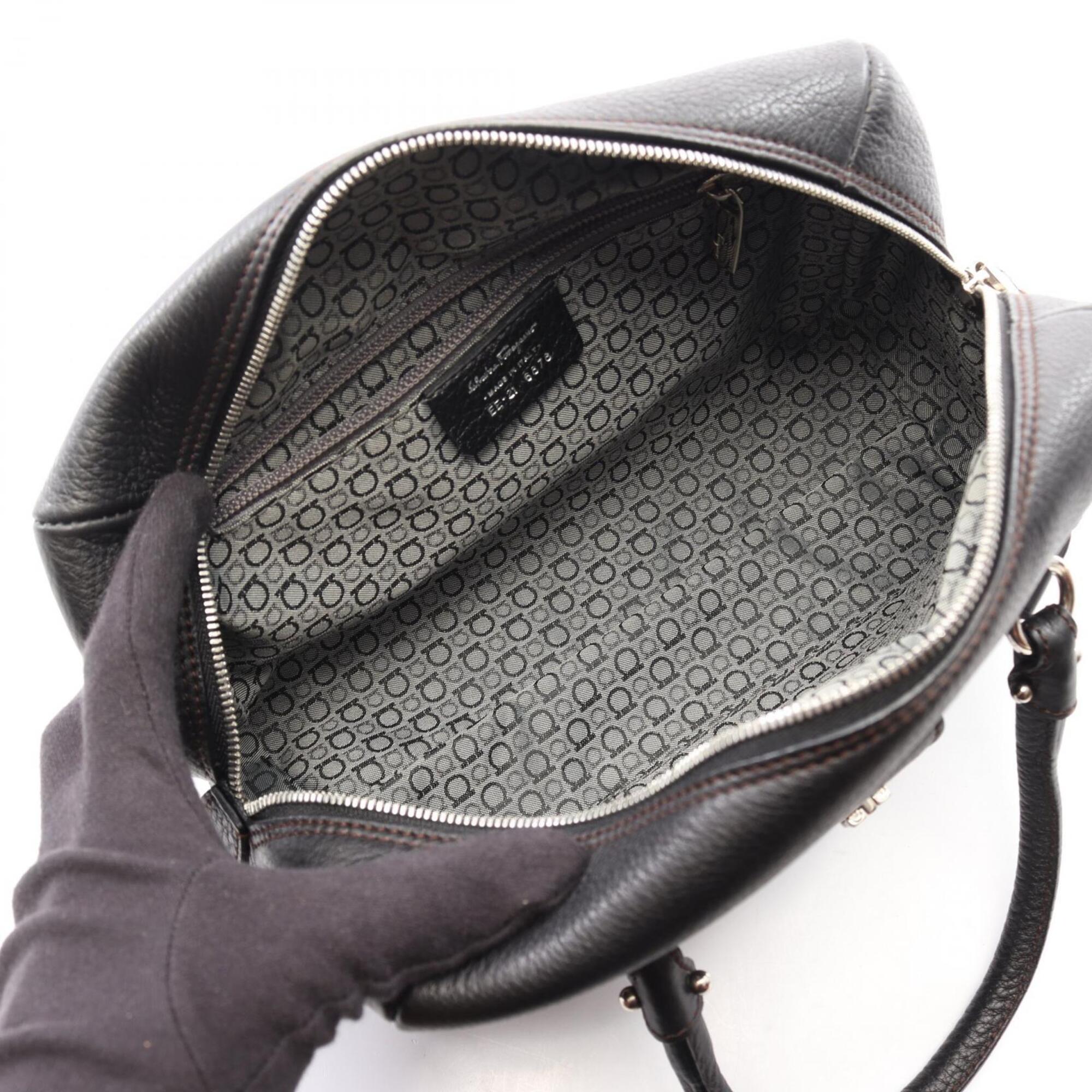 Salvatore Ferragamo Black Leather Handbag (Pre-Owned)