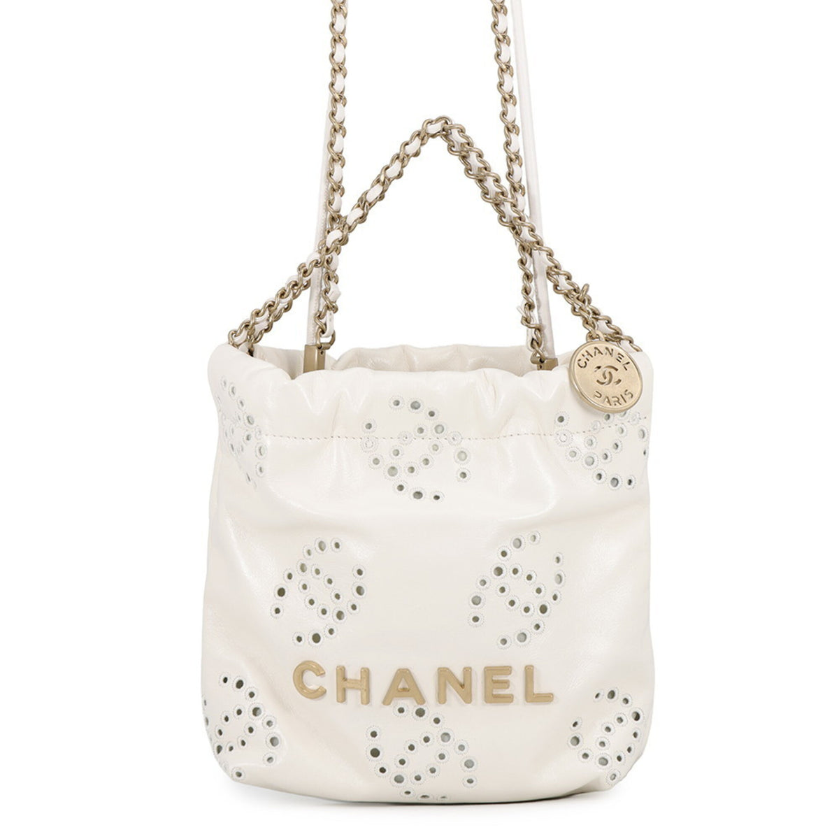 Chanel White Leather Handbag (Pre-Owned)