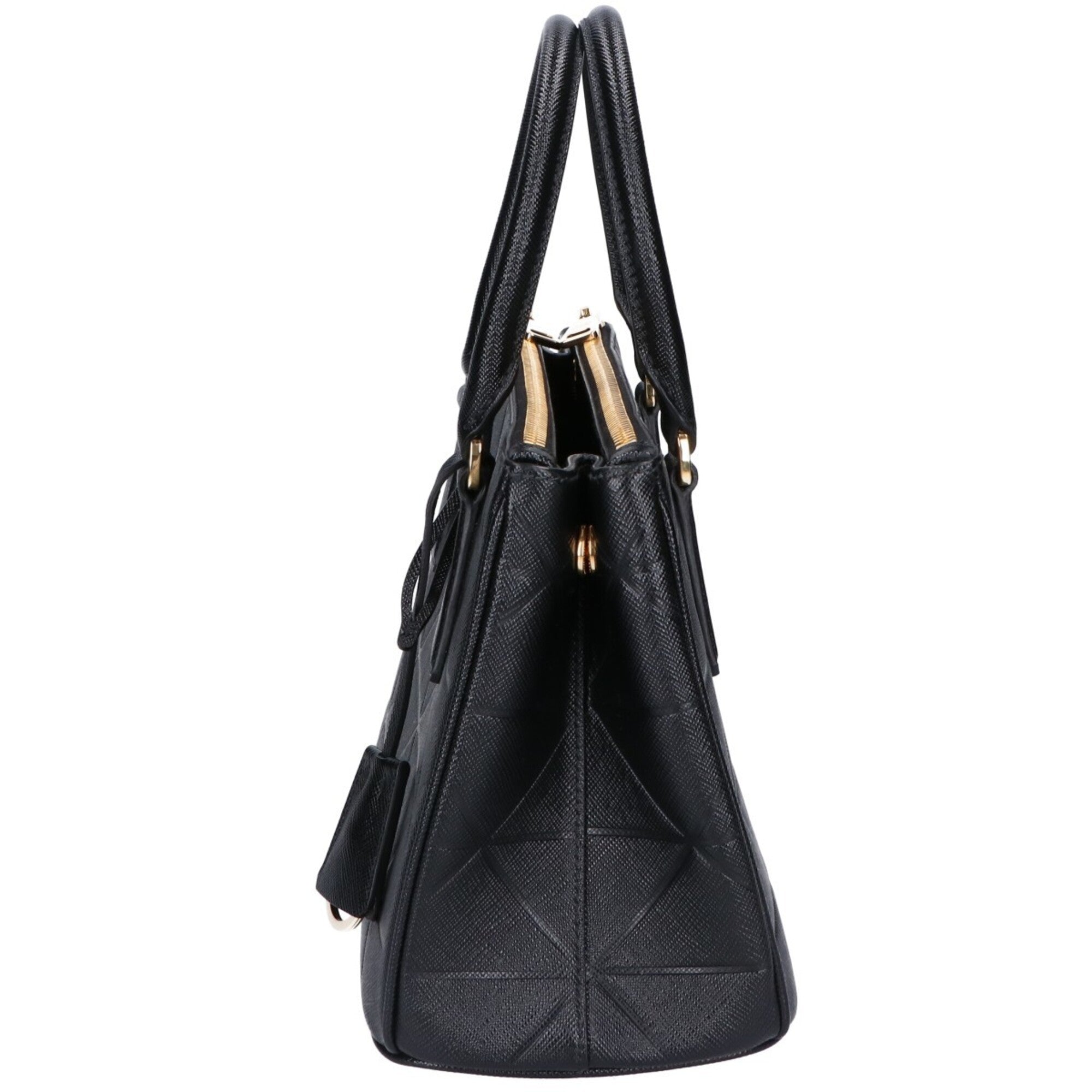 Prada Black Leather Handbag Shoulder Bag (Pre-Owned)