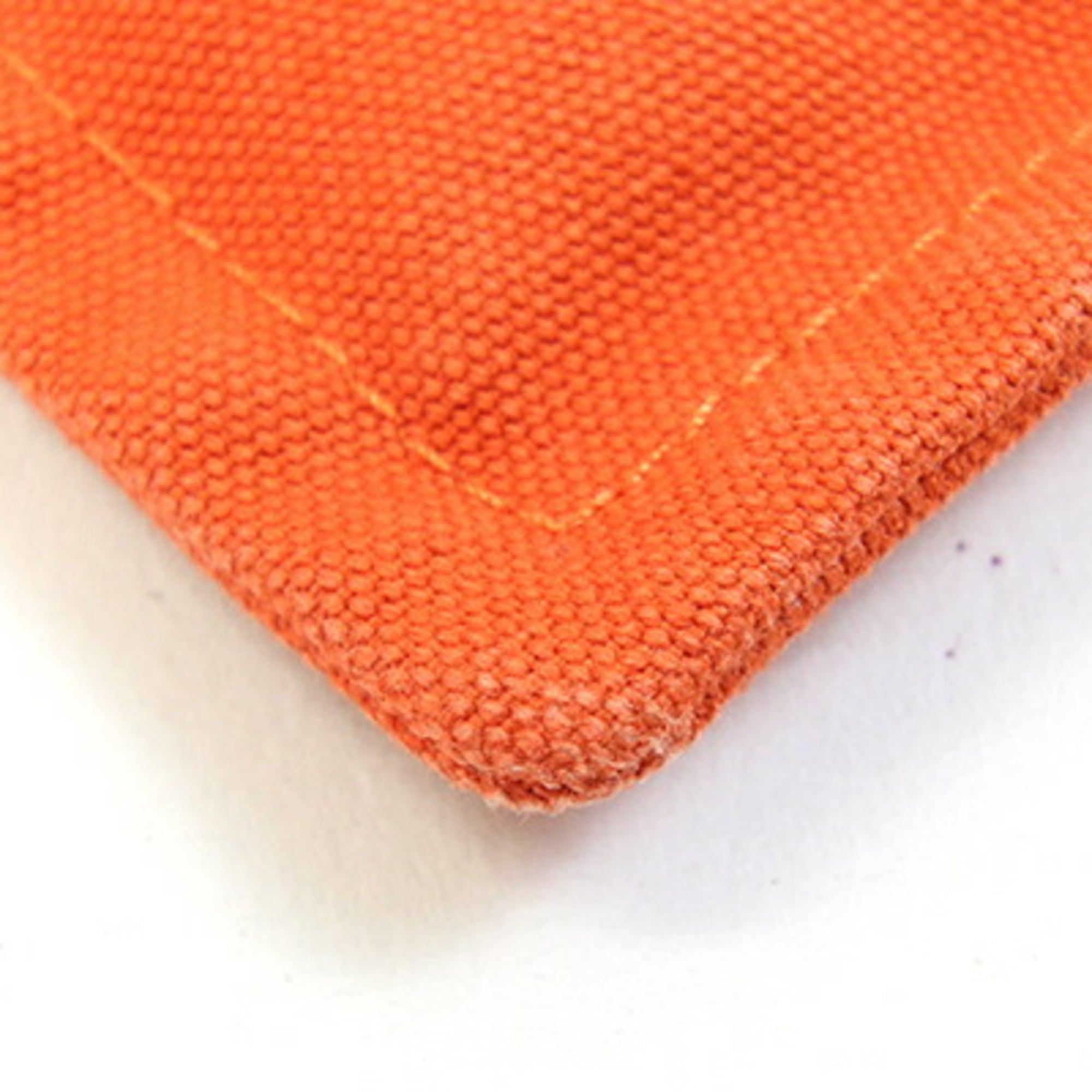 Hermes Orange Canvas Pouch (Pre-Owned)