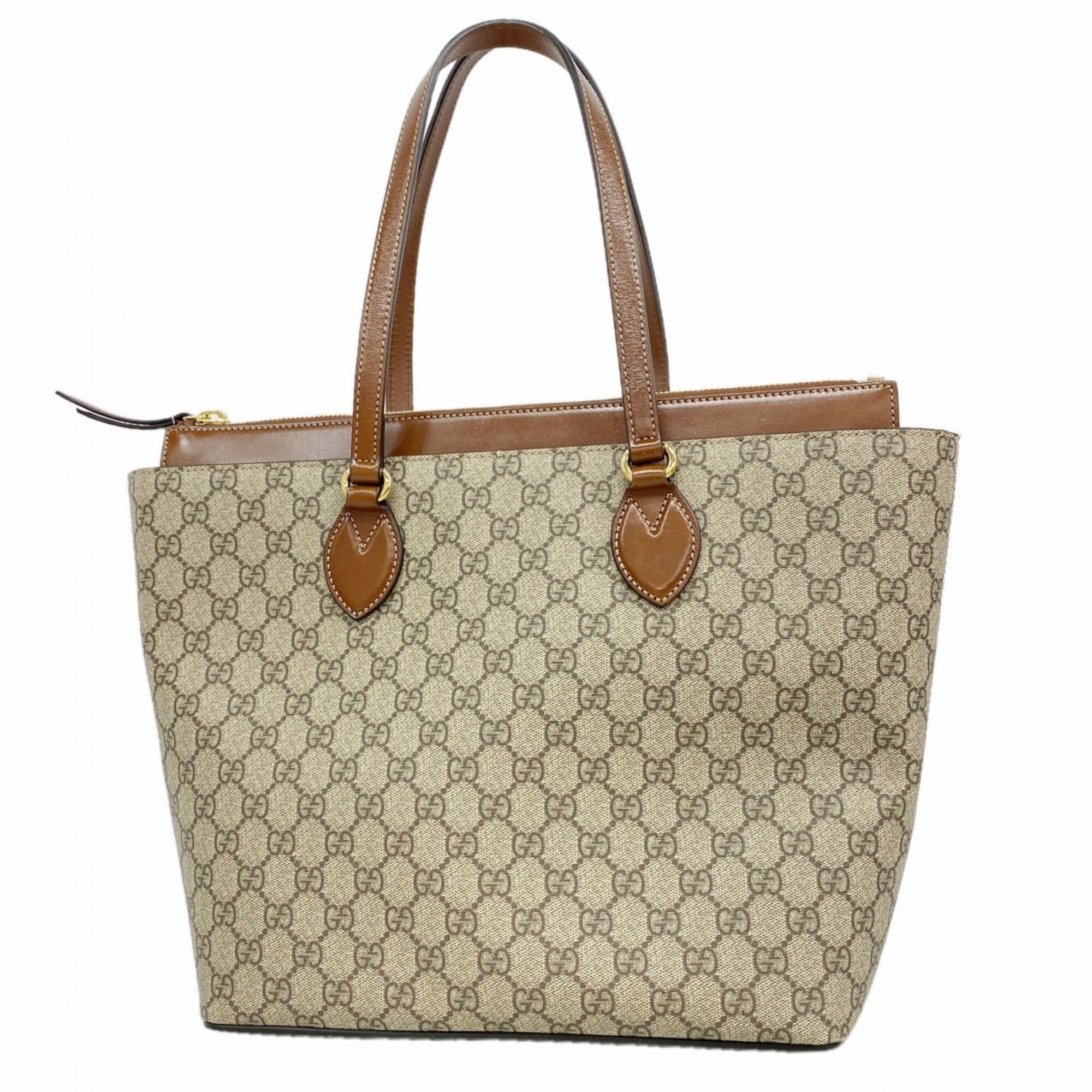 Gucci Brown Pvc Tote Bag (Pre-Owned)