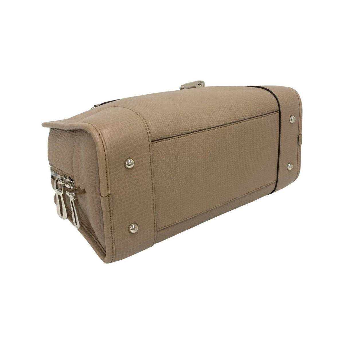Loewe Beige Leather Boston Bag Handbag (Pre-Owned)