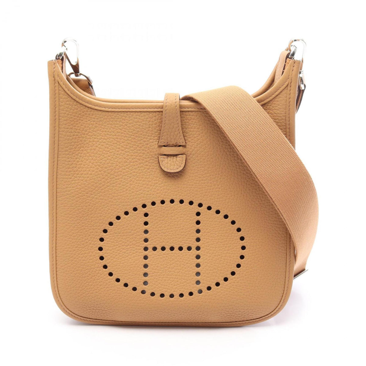 Hermes Beige Taurillon Clemence Leather Shoulder Bag (Pre-Owned)