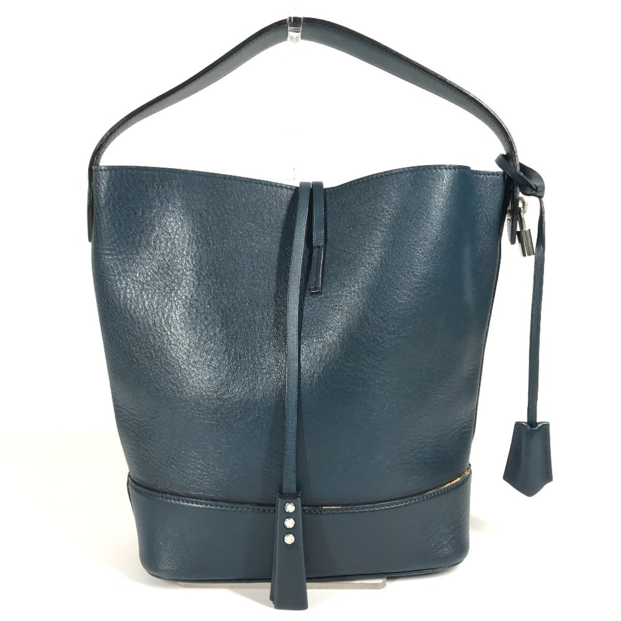 Louis Vuitton Blue Leather Pouch Shoulder Bag (Pre-Owned)