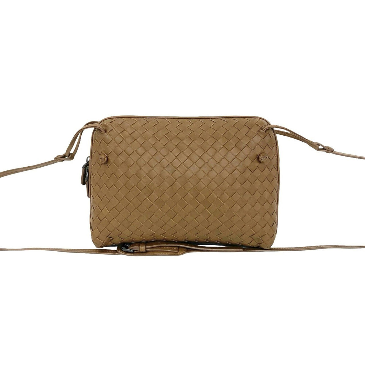 Bottega Veneta Brown Leather Pochette Shoulder Bag (Pre-Owned)