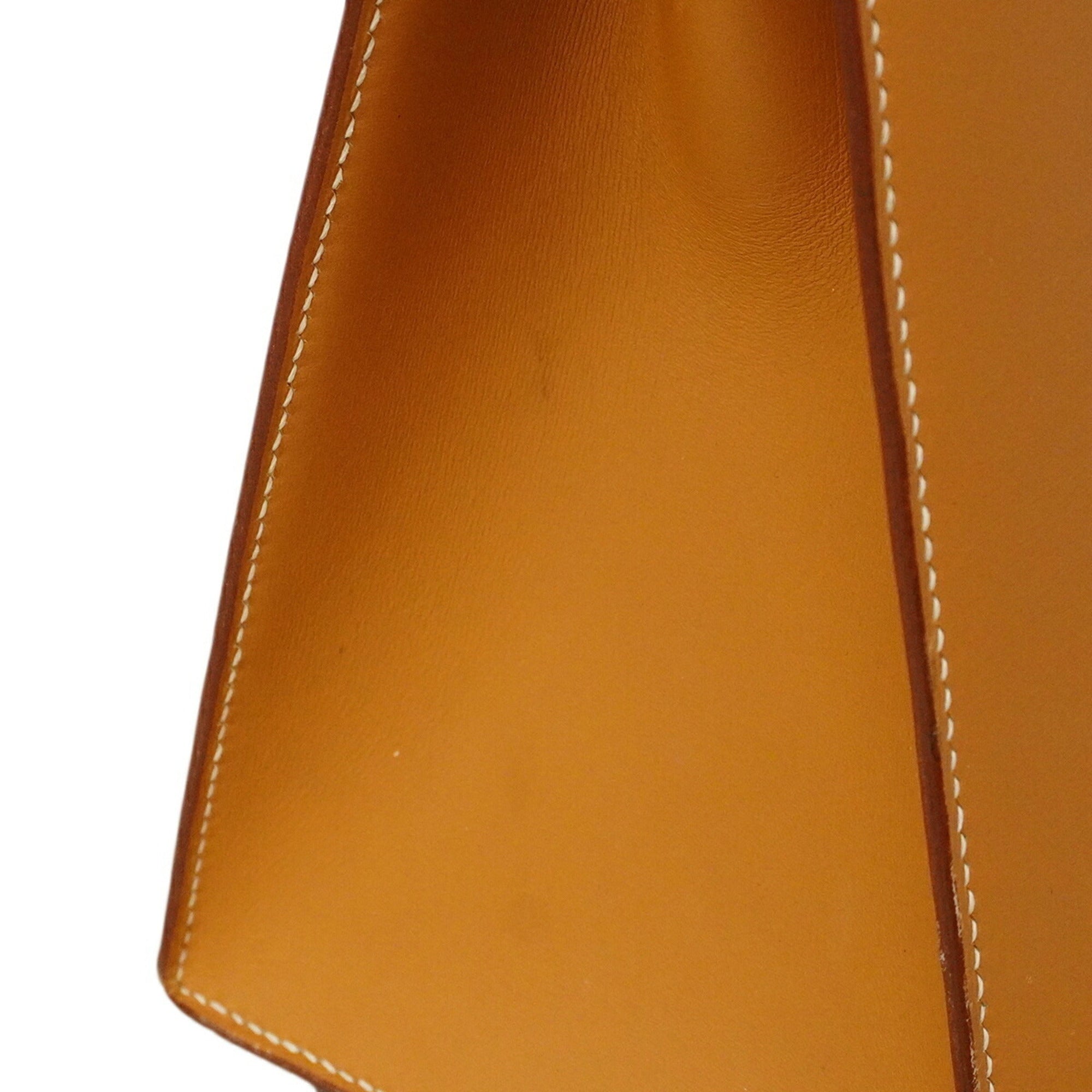 Hermes Natural Sable Box Calf Leather Handbag (Pre-Owned)