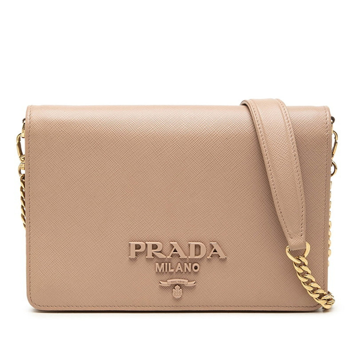Prada Beige Leather Shoulder Bag (Pre-Owned)