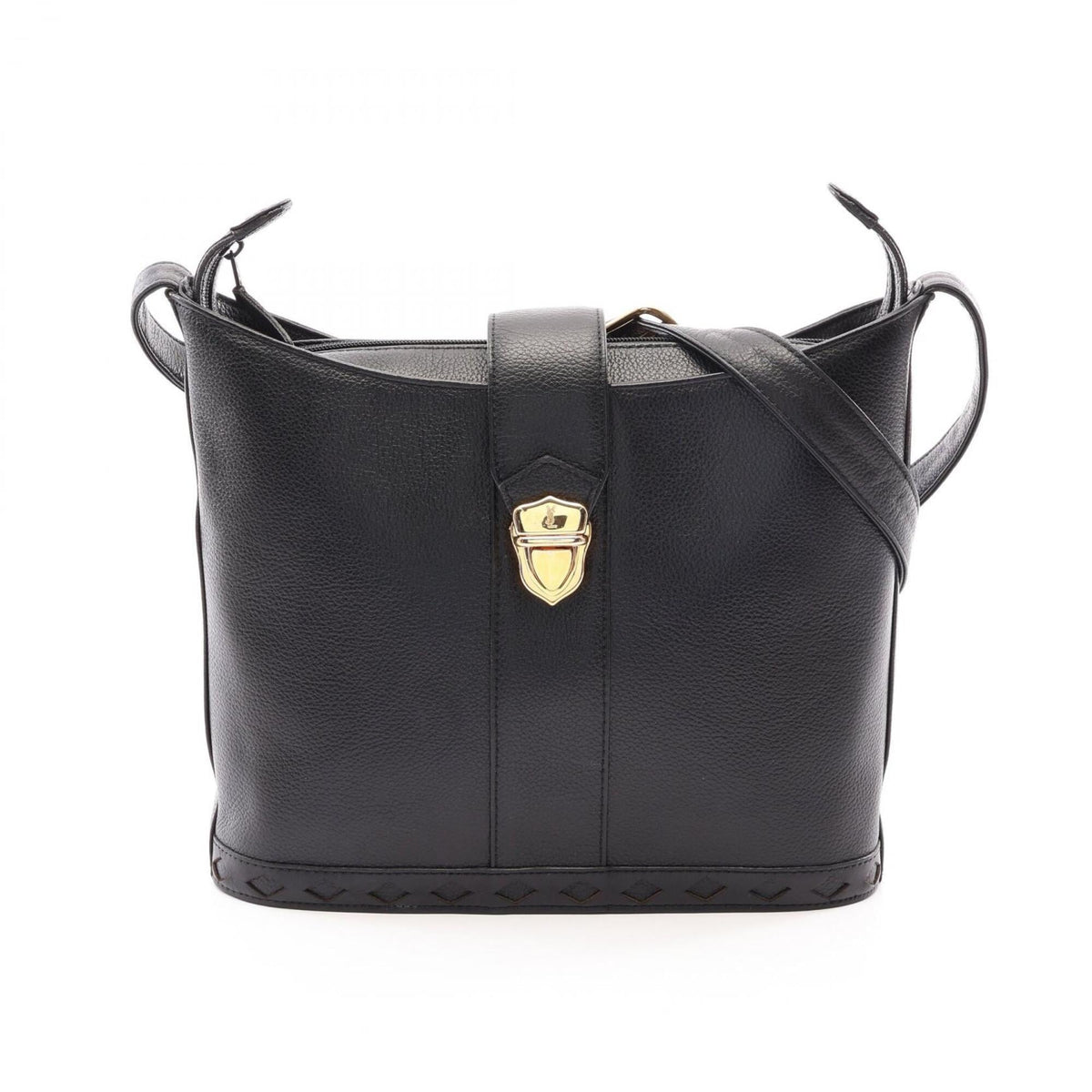 Yves Saint Laurent Black Leather Handbag Shoulder Bag (Pre-Owned)