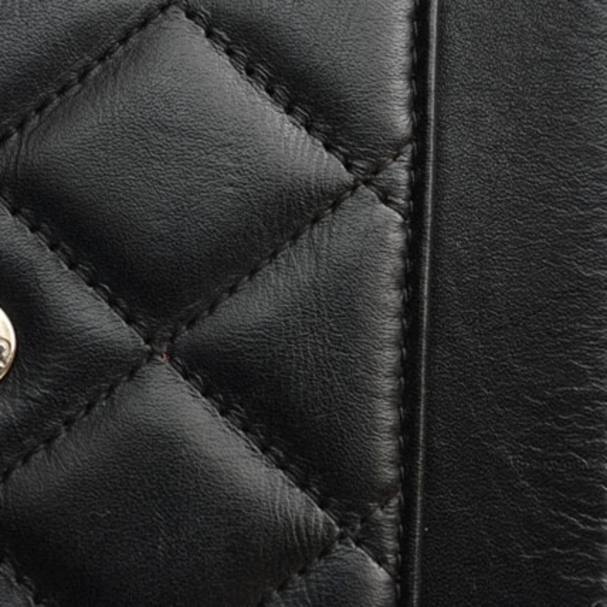 Chanel Black Leather Chain/Shoulder Wallet (Pre-Owned)