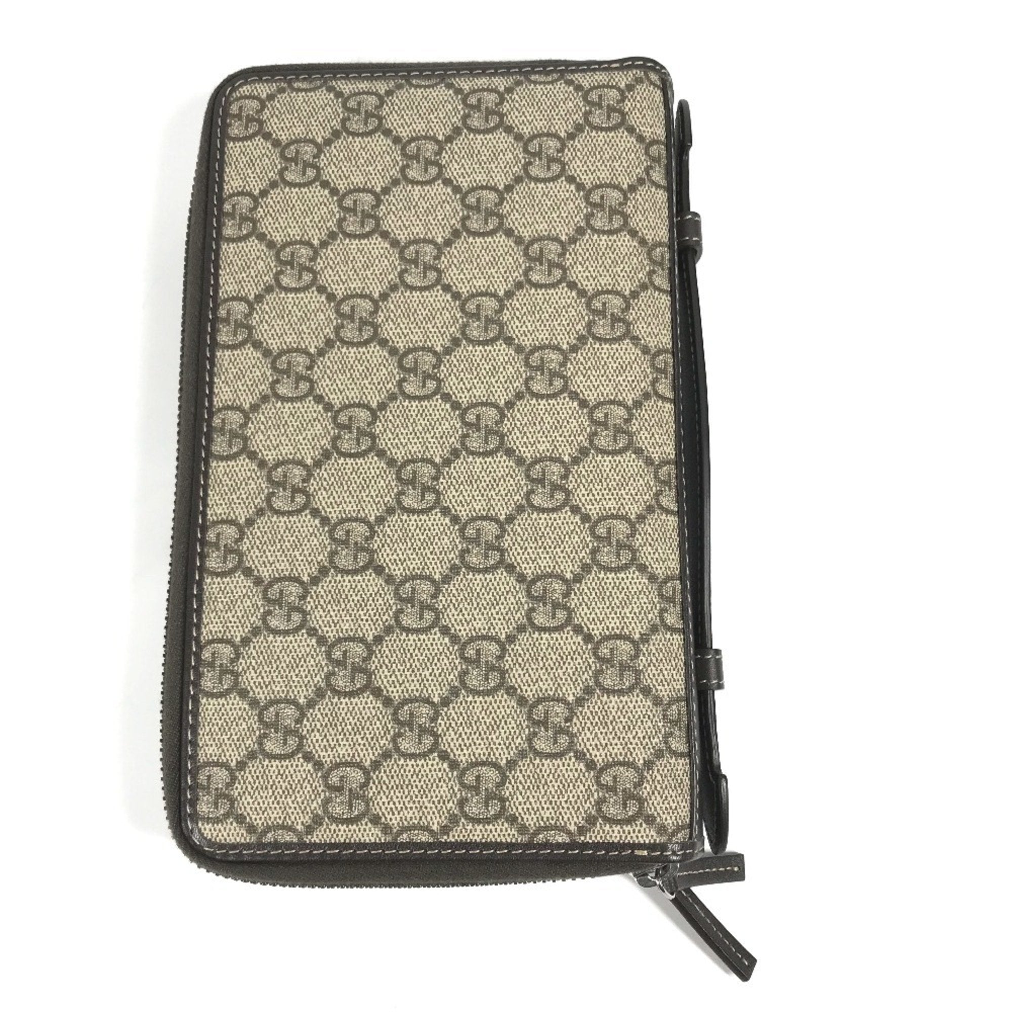 Gucci Beige Brown Gg Supreme Long Wallet (Bi-Fold) (Pre-Owned)