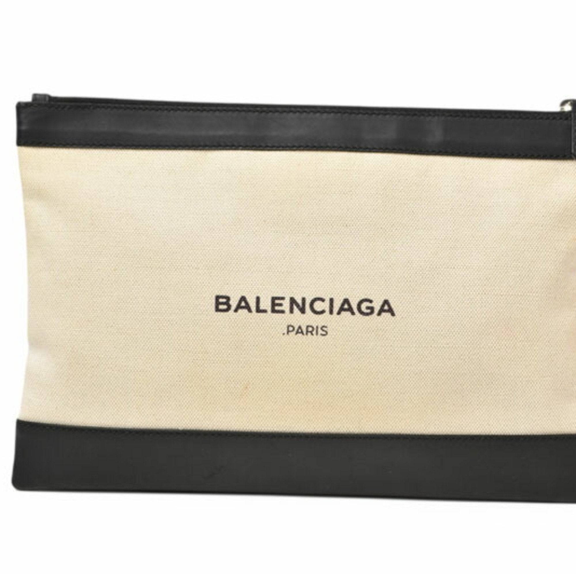 Balenciaga Black Canvas Clutch Bag Pouch (Pre-Owned)