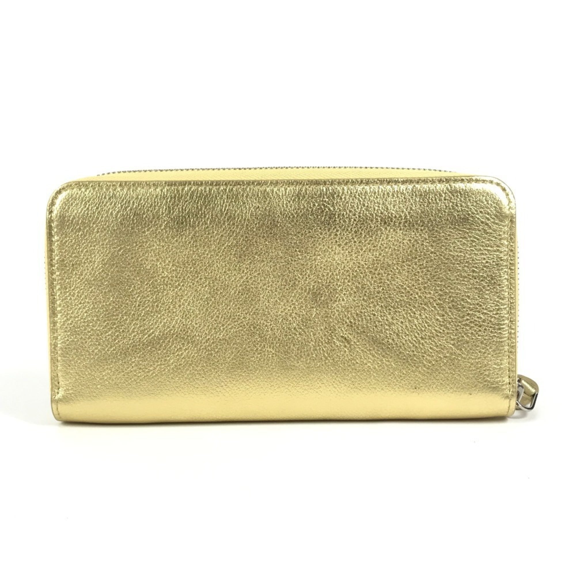Louis Vuitton Gold Leather Long Wallet (Bi-Fold) (Pre-Owned)