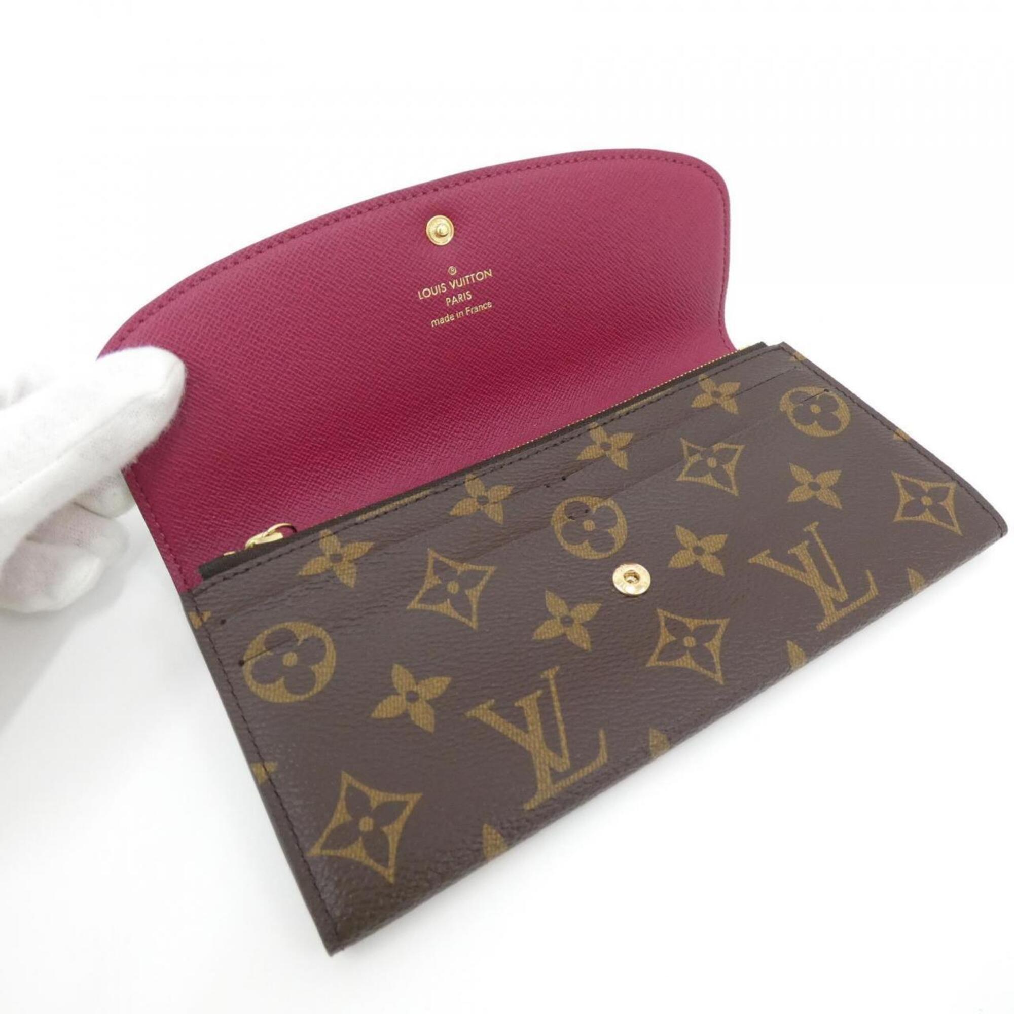 Louis Vuitton Brown Coated Canvas Long Wallet (Bi-Fold) (Pre-Owned)