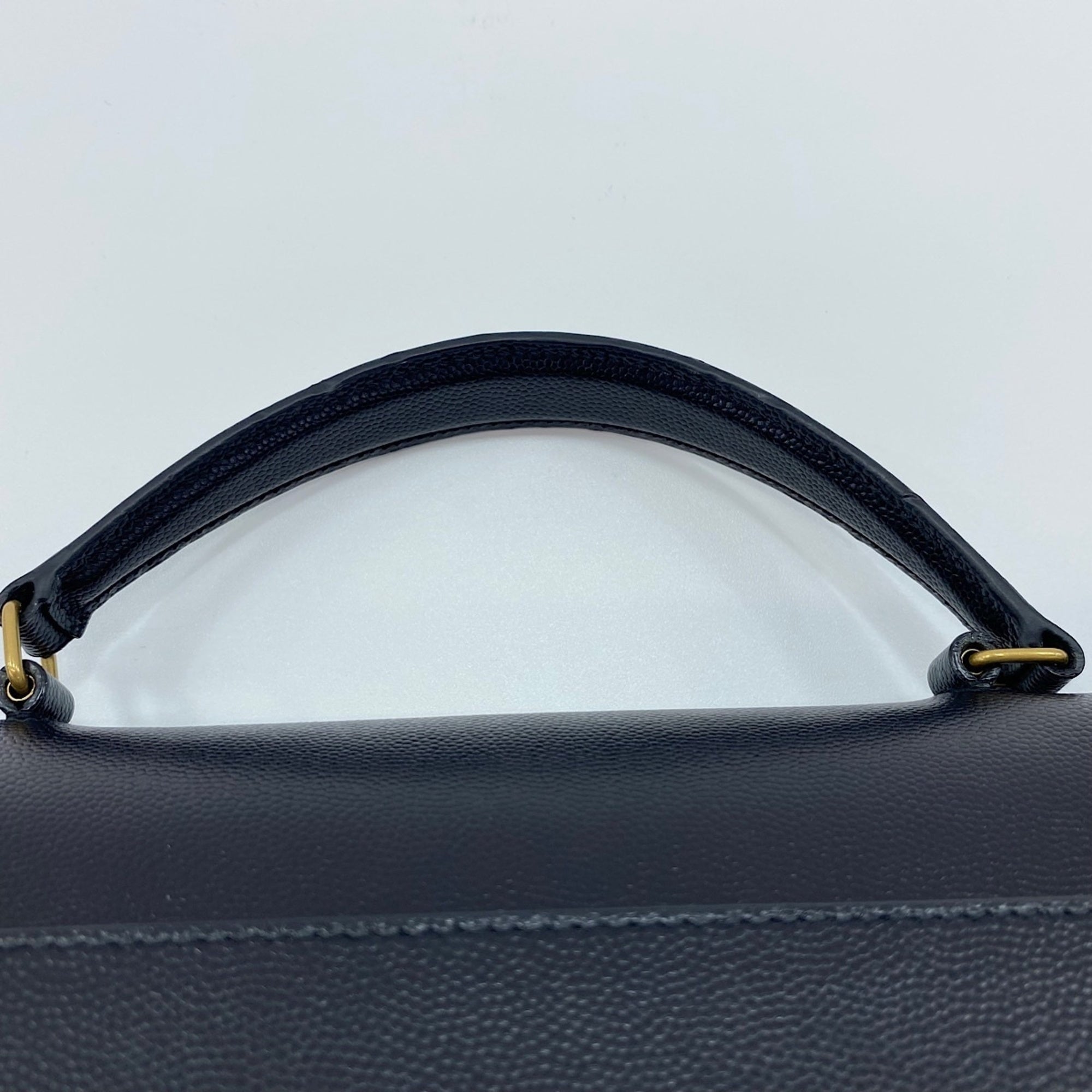 Yves Saint Laurent Cassandre Black Handbag (Pre-Owned)