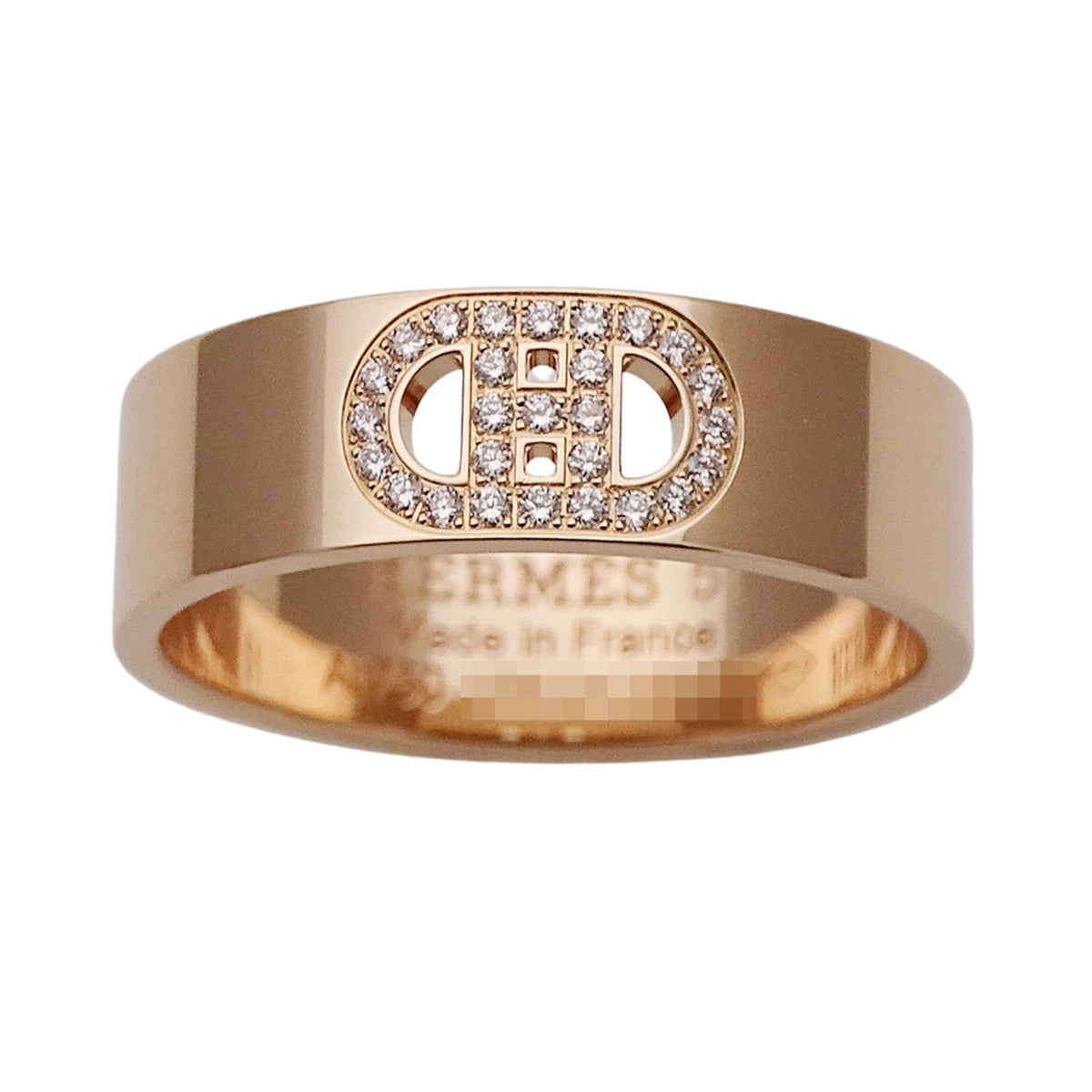 Hermes Pink Gold Pink Gold (18K) Band Ring (Pre-Owned)