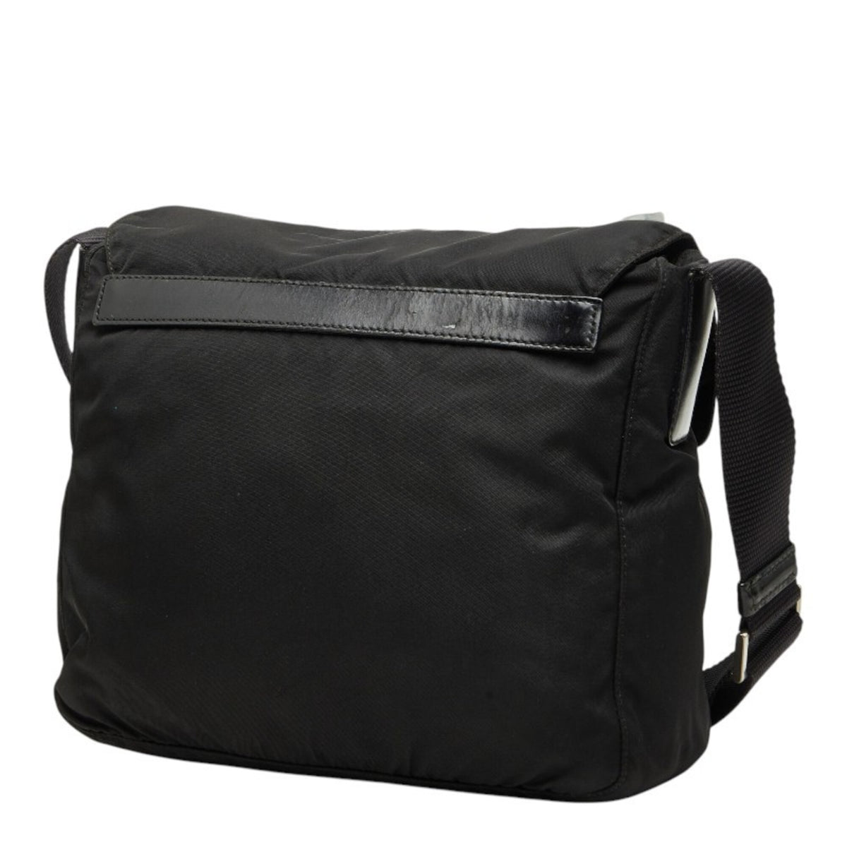 Prada Black Nylon Leather Shoulder Bag (Pre-Owned)