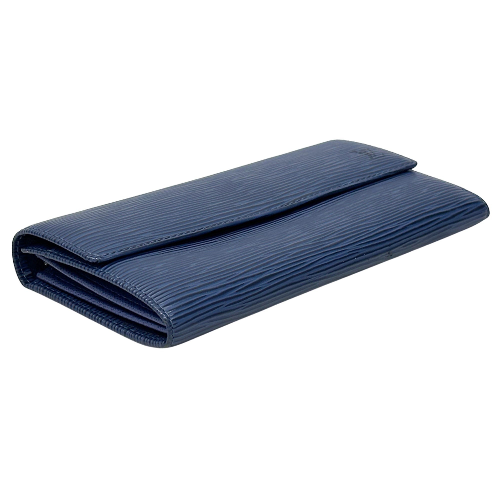 Louis Vuitton Blue Myrtille Epi Leather Long Wallet (Bi-Fold) (Pre-Owned)