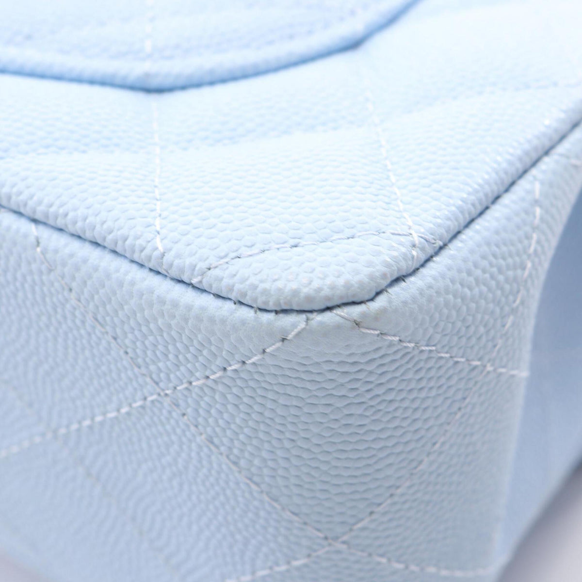 Chanel Blue Grained Calfskin Handbag Shoulder Bag (Pre-Owned)
