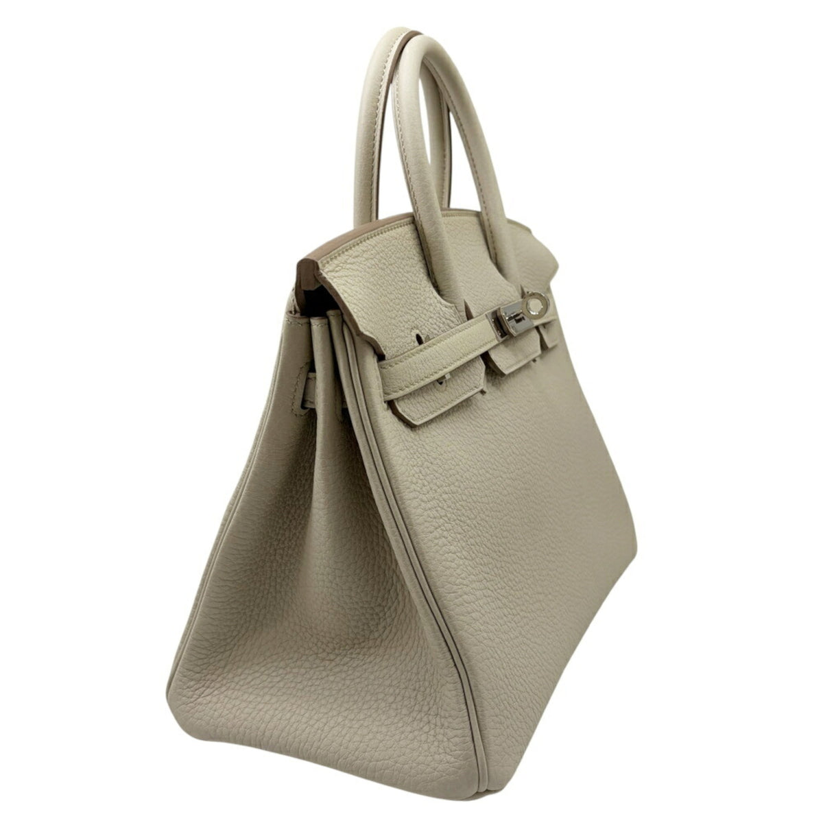 Hermes Ivory Light Gray Togo Leather Handbag (Pre-Owned)
