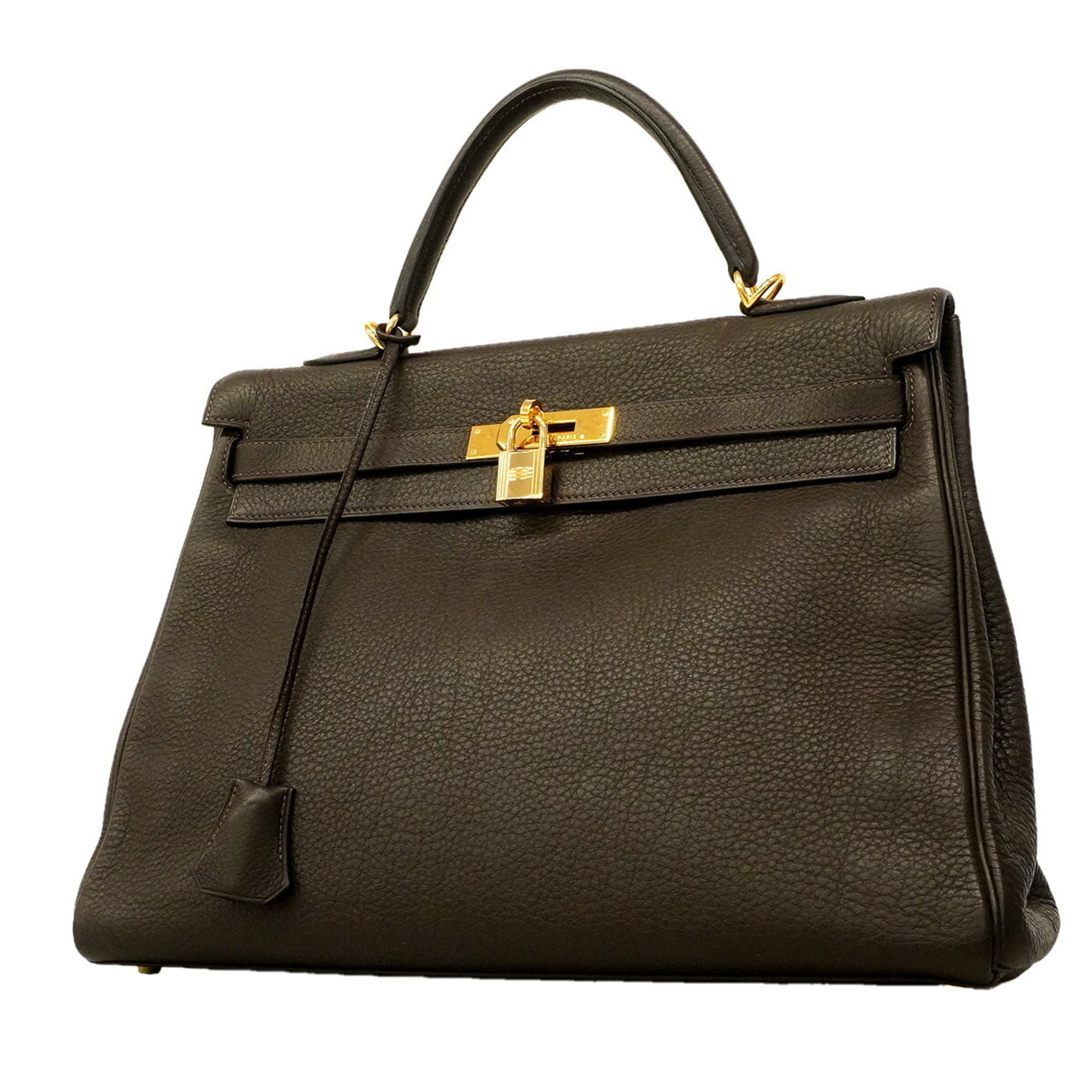Hermes Brown Togo Leather Handbag (Pre-Owned)