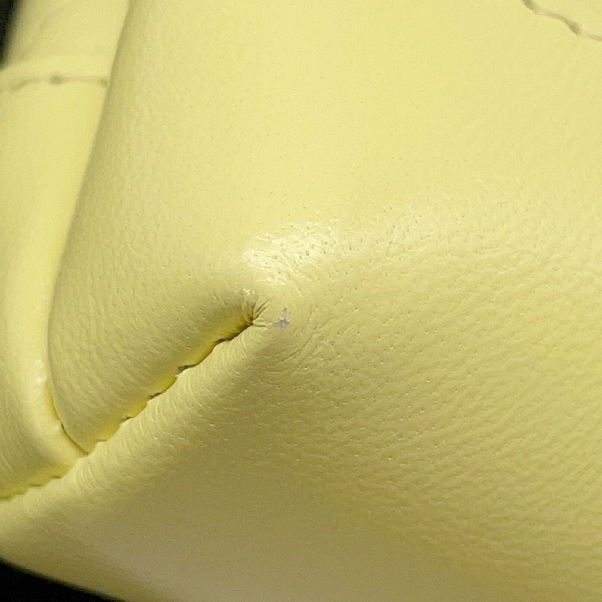 Chanel Yellow Leather Clutch Bag Handbag Shoulder Bag (Pre-Owned)