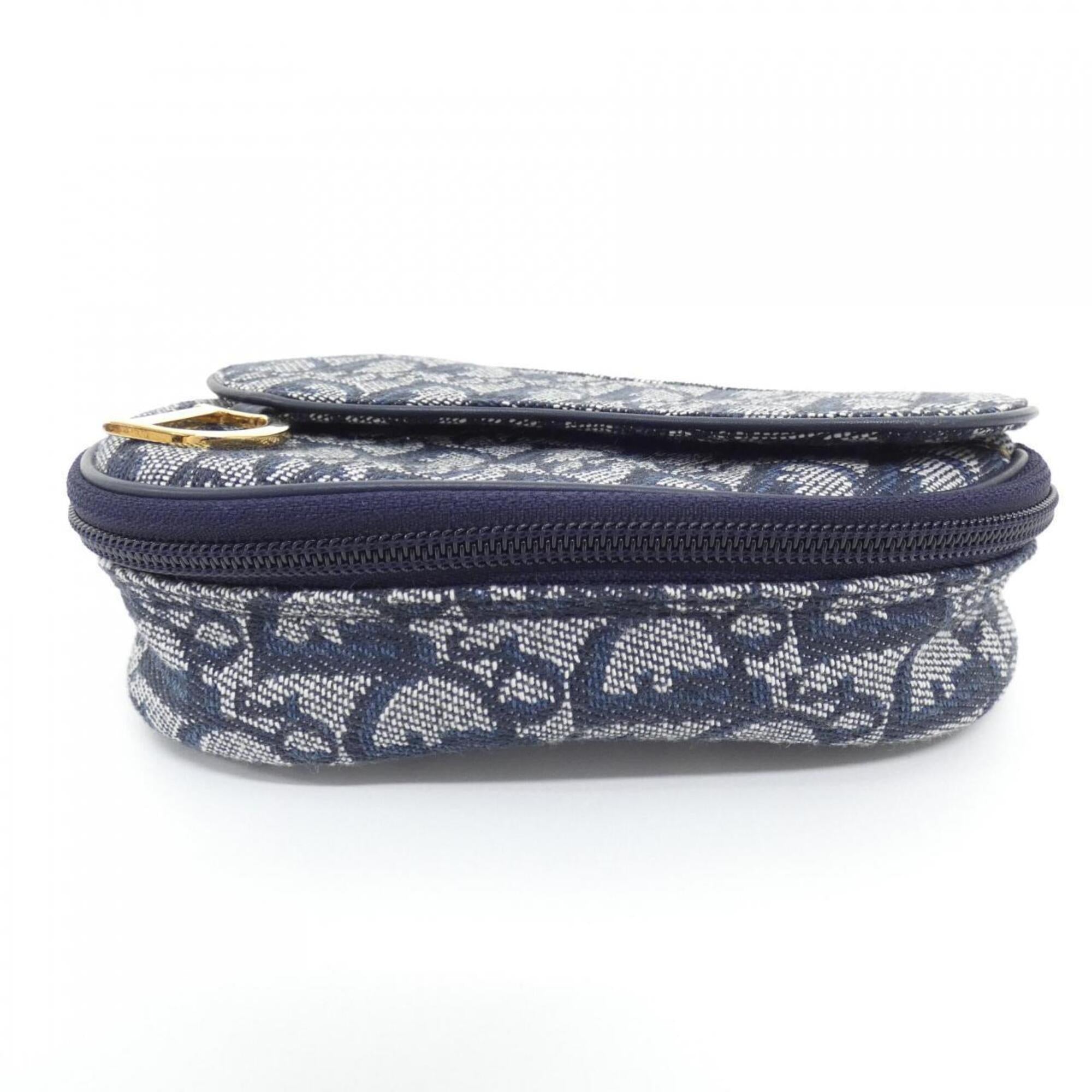 Christian Dior Navy Canvas Handbag Pouch (Pre-Owned)