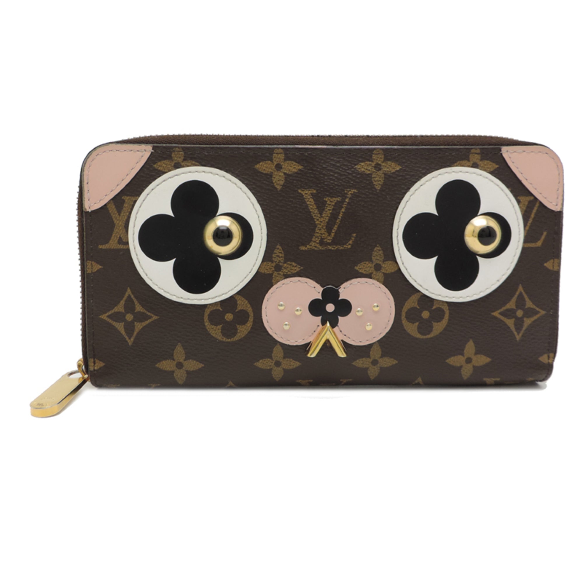 Louis Vuitton Brown Pink Rose Ballerine Monogram Rose Long Wallet (Bi-Fold) (Pre-Owned)