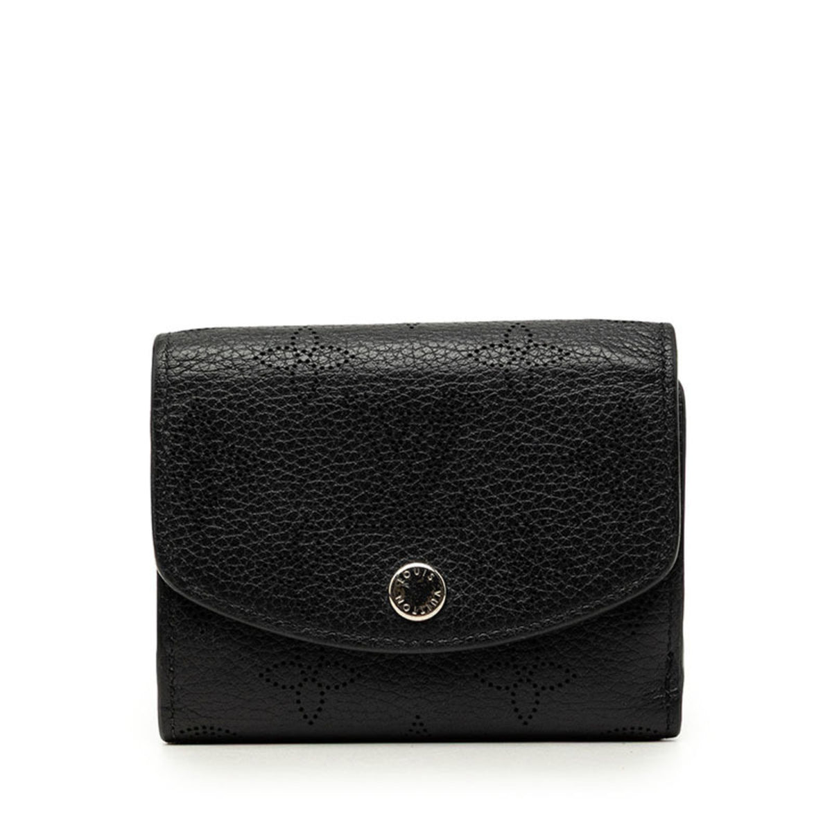 Louis Vuitton Black Noir Leather Wallet (Tri-Fold) (Pre-Owned)