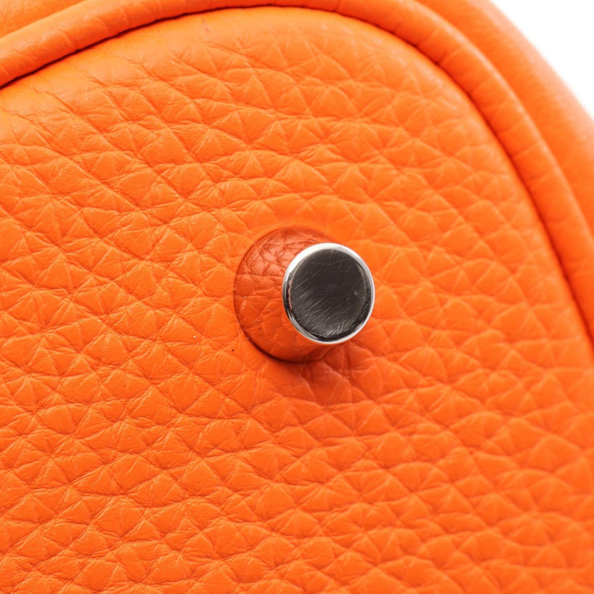 Hermes Orange Taurillon Clemence Leather Leather Handbag (Pre-Owned)