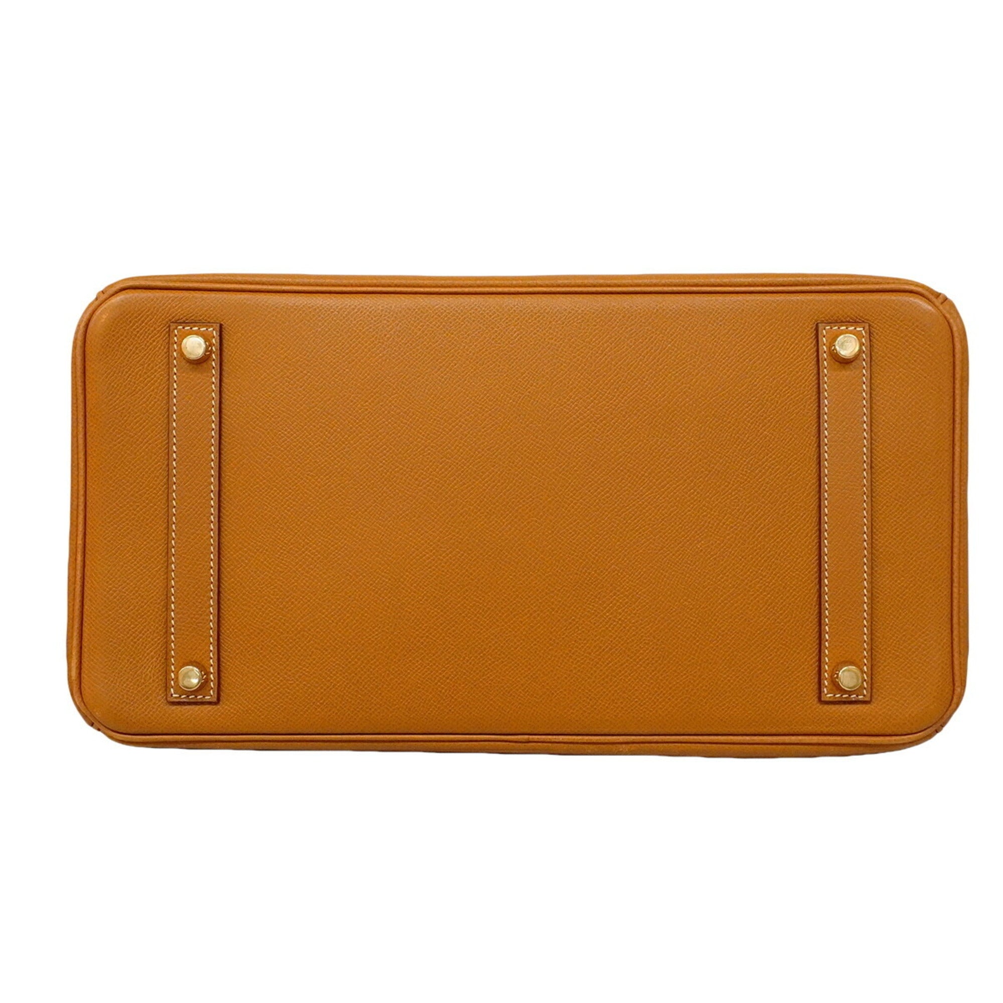 Hermes Gold Leather Handbag (Pre-Owned)