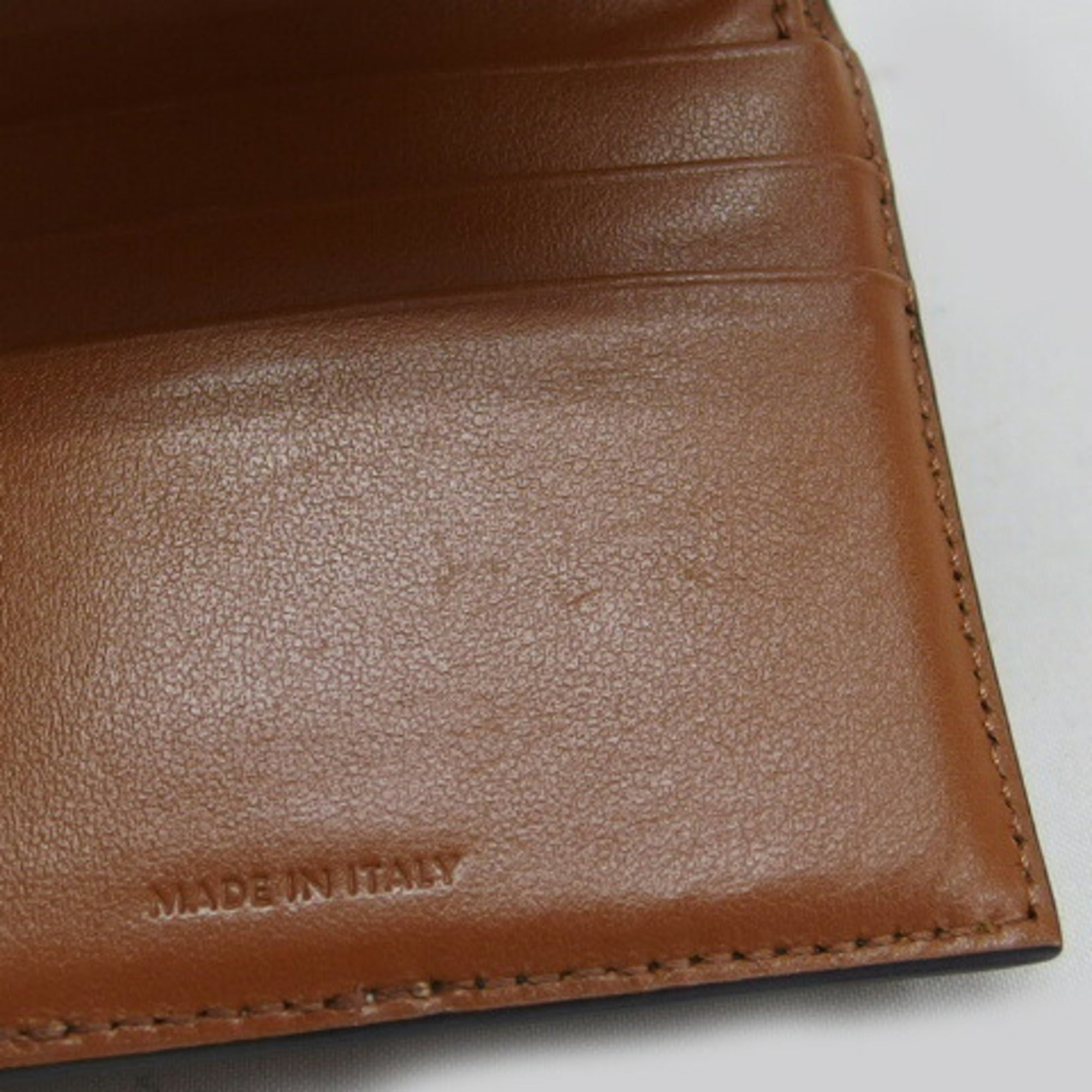Celine Brown Dark Brown Coated Canvas Leather Wallet (Tri-Fold) (Pre-Owned)