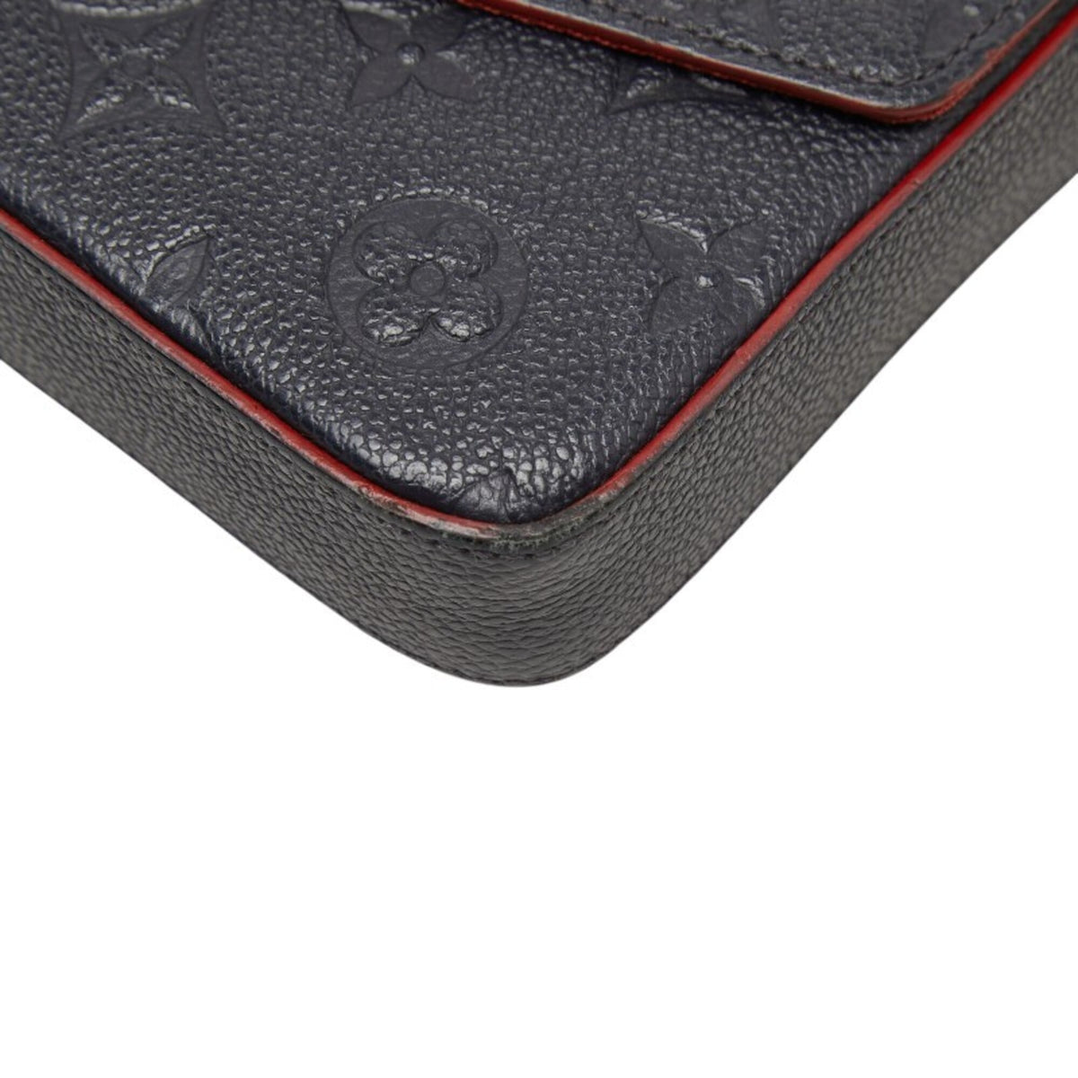Louis Vuitton Monogram Empreinte Marine Rouge Navy Leather Pochette Shoulder Bag (Pre-Owned)