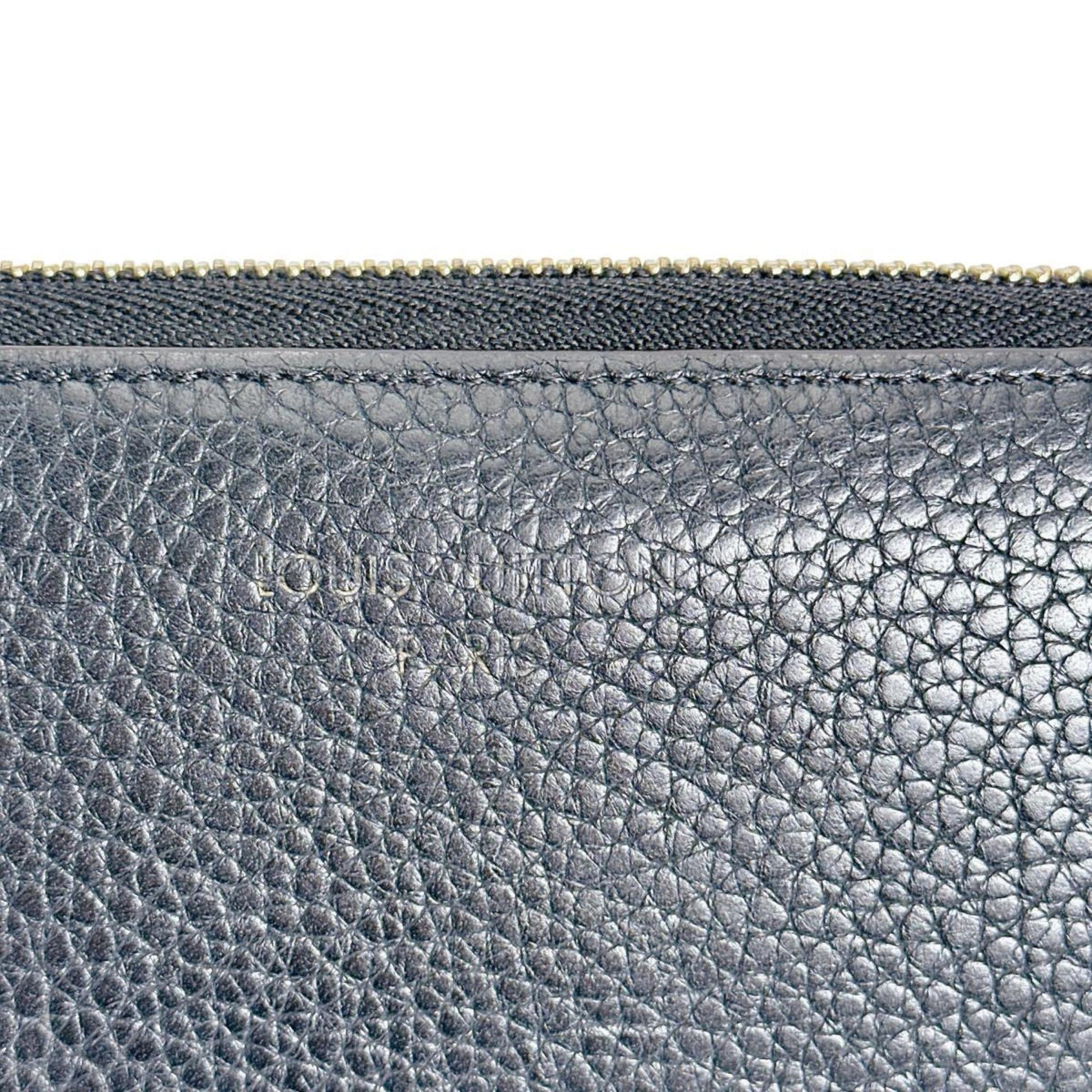 Louis Vuitton Black Noir Leather Long Wallet (Bi-Fold) (Pre-Owned)