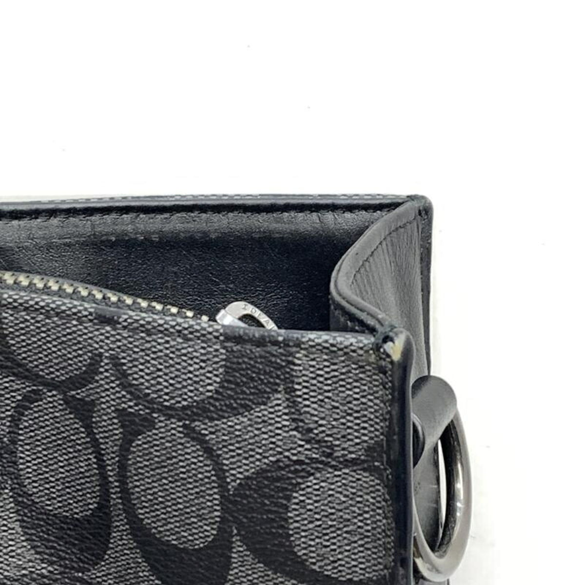 Coach Gray Signature Line Tote Bag (Pre-Owned)