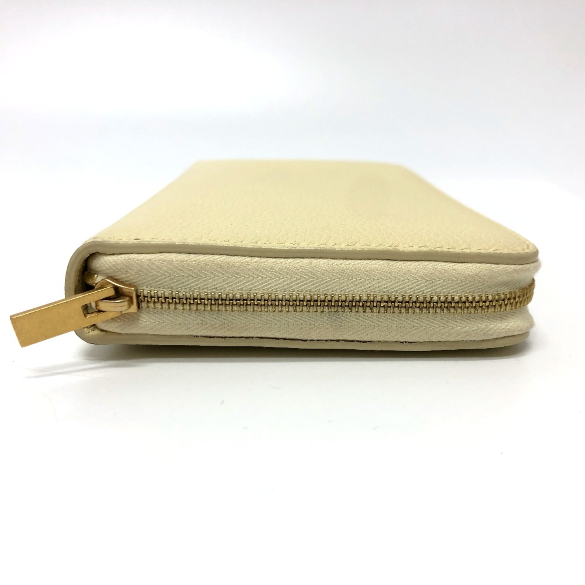 Celine Beige Leather Long Wallet (Bi-Fold) (Pre-Owned)