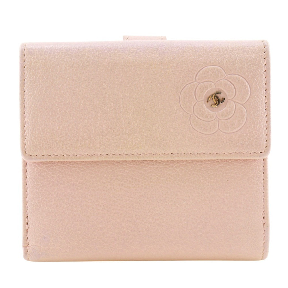 Chanel Pink Leather Wallet (Bi-Fold) (Pre-Owned)