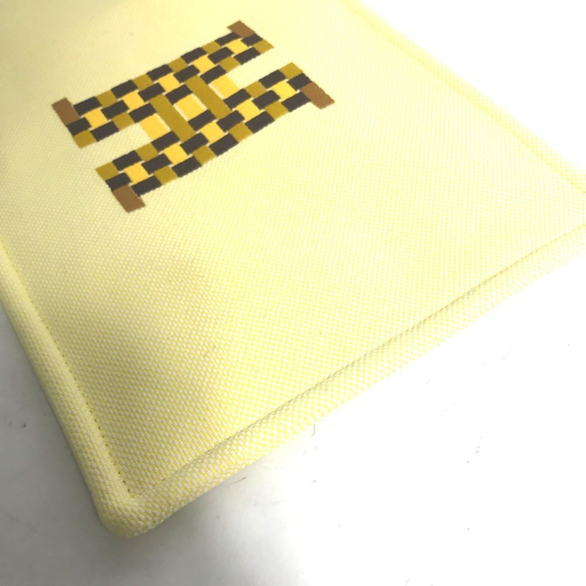 Hermes Yellow Toile H Clutch Bag Pouch (Pre-Owned)