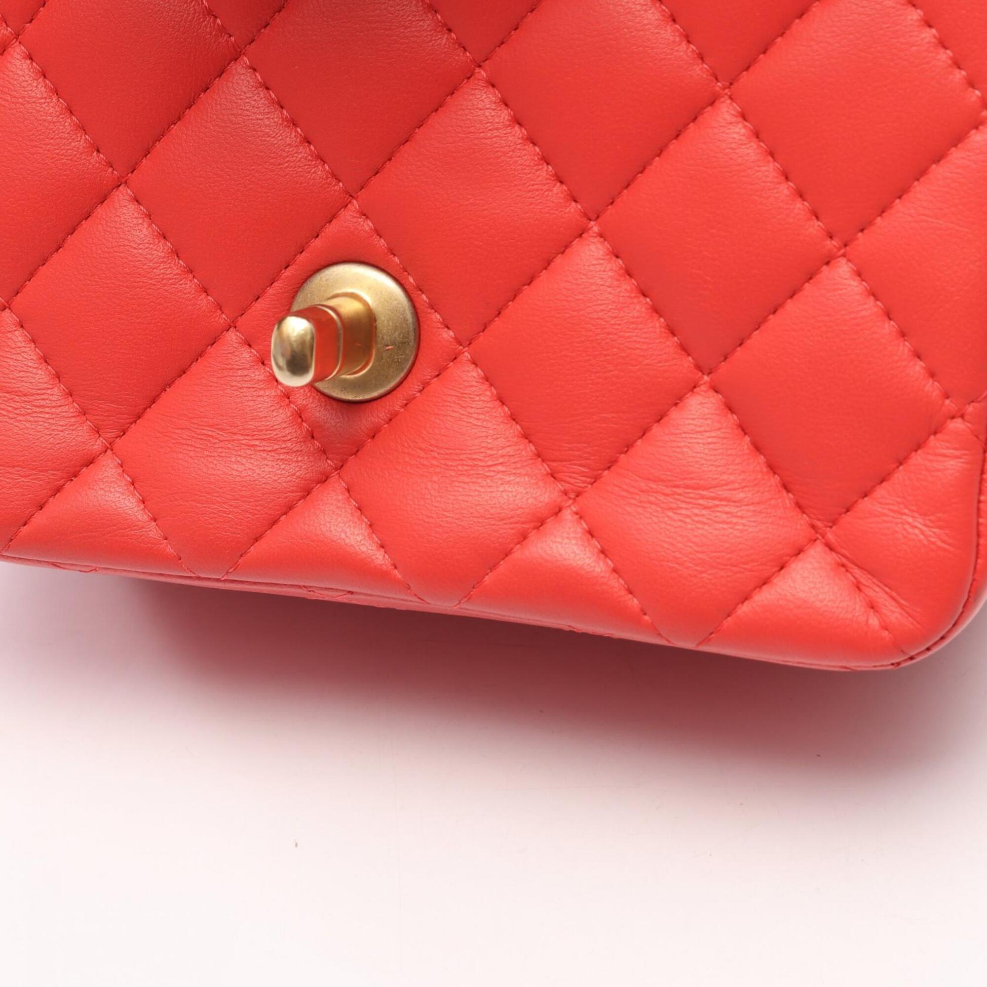 Chanel Pink Leather Handbag Shoulder Bag (Pre-Owned)