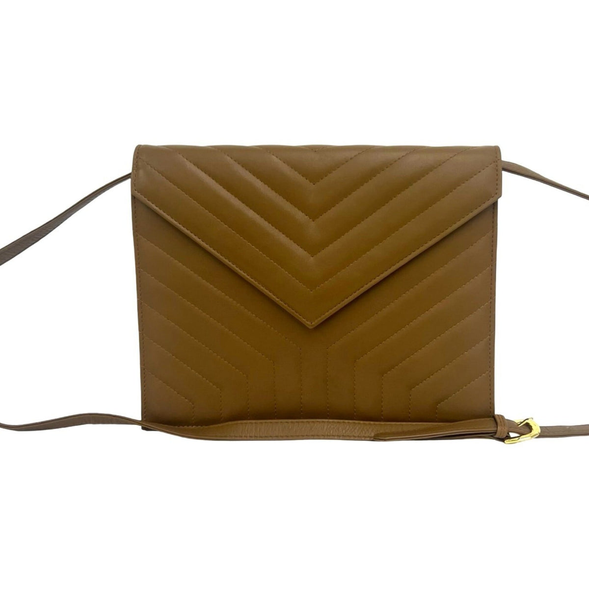 Yves Saint Laurent Brown Leather Pochette Shoulder Bag (Pre-Owned)